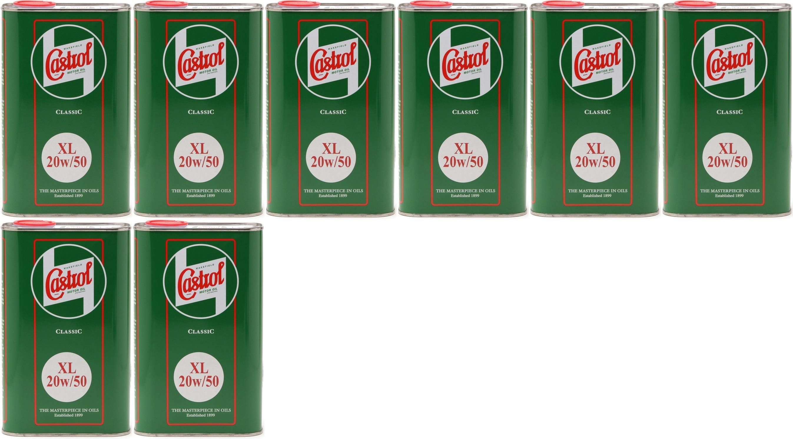 Castrol Classic XL 20W-50 Oldtimer Öl / Classic Cars Motoröl 8x 1l = 8 Liter