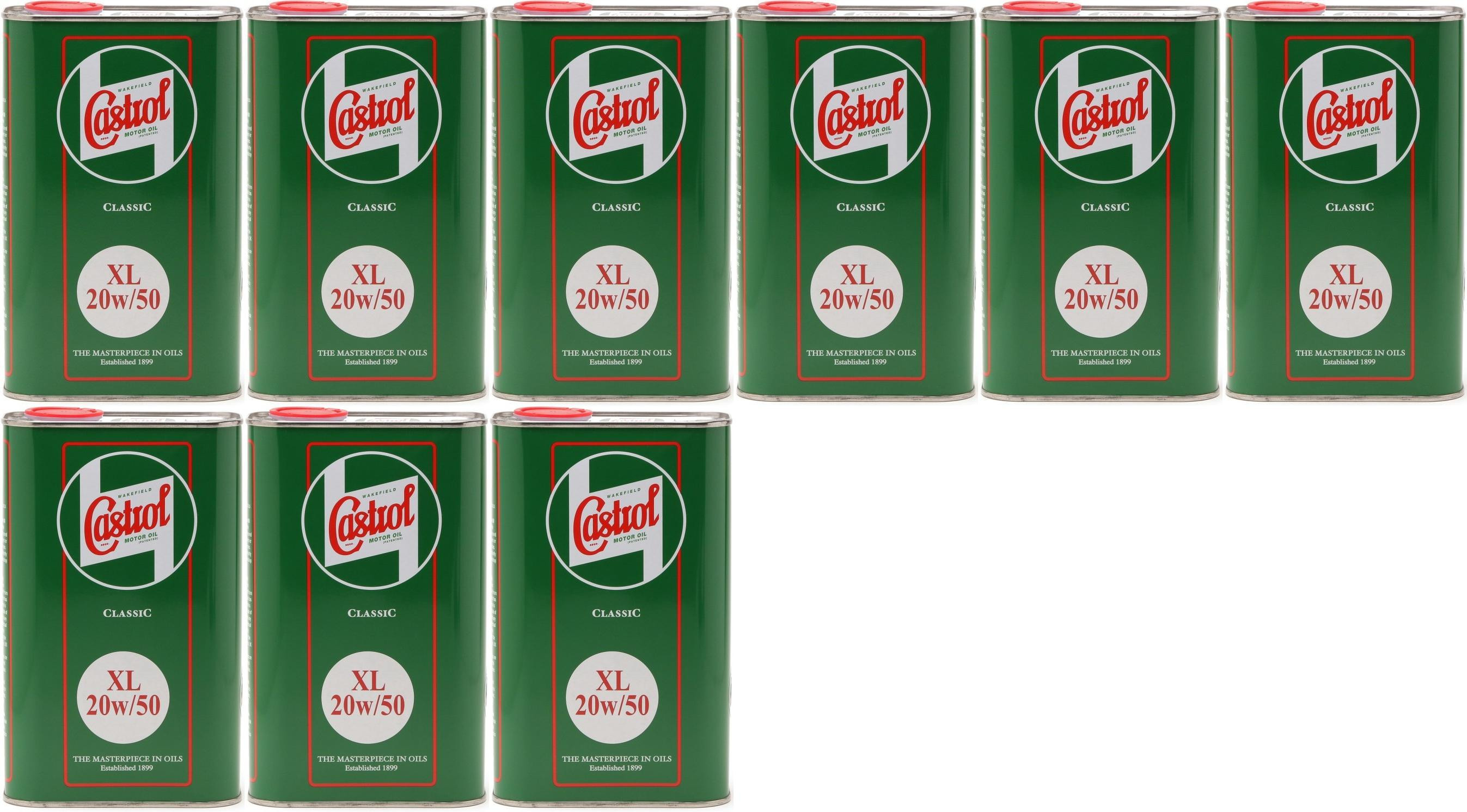 Castrol Classic XL 20W-50 Oldtimer Öl / Classic Cars Motoröl 9x 1l = 9 Liter