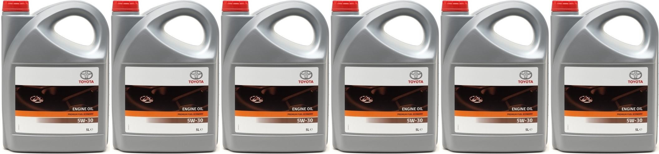 Original Toyota Premium Fuel Economy 5W-30 Motoröl 6x 5 = 30 Liter