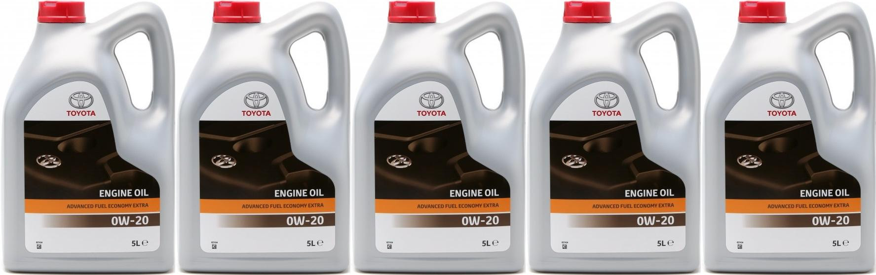 Original Toyota Advanced Fuel Economy AFE 0W-20 Motoröl 5x 5 = 25 Liter