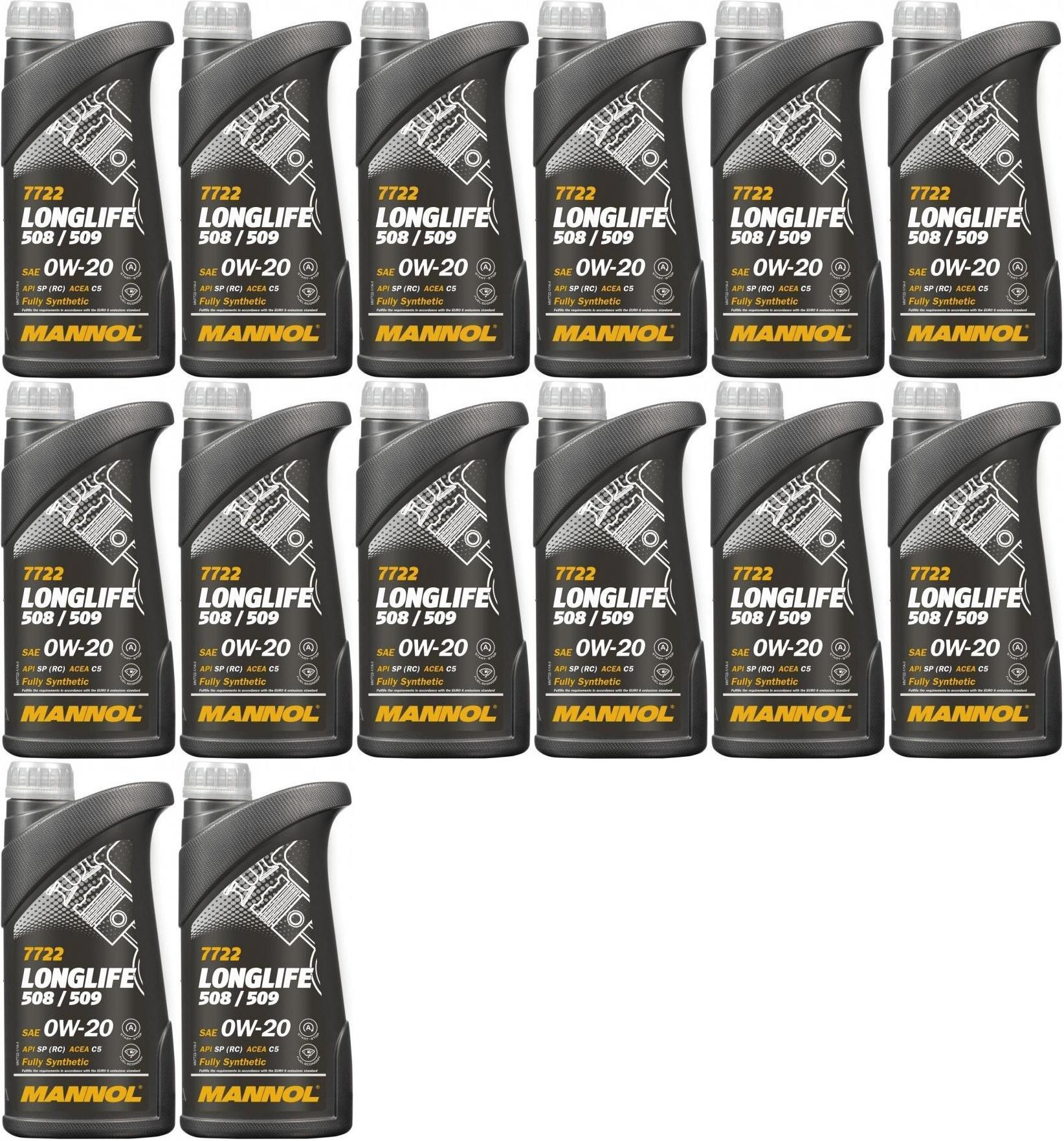 MANNOL 7722 0W-20 Longlife 508.00/ 509.00 Motoröl 14x 1l = 14 Liter