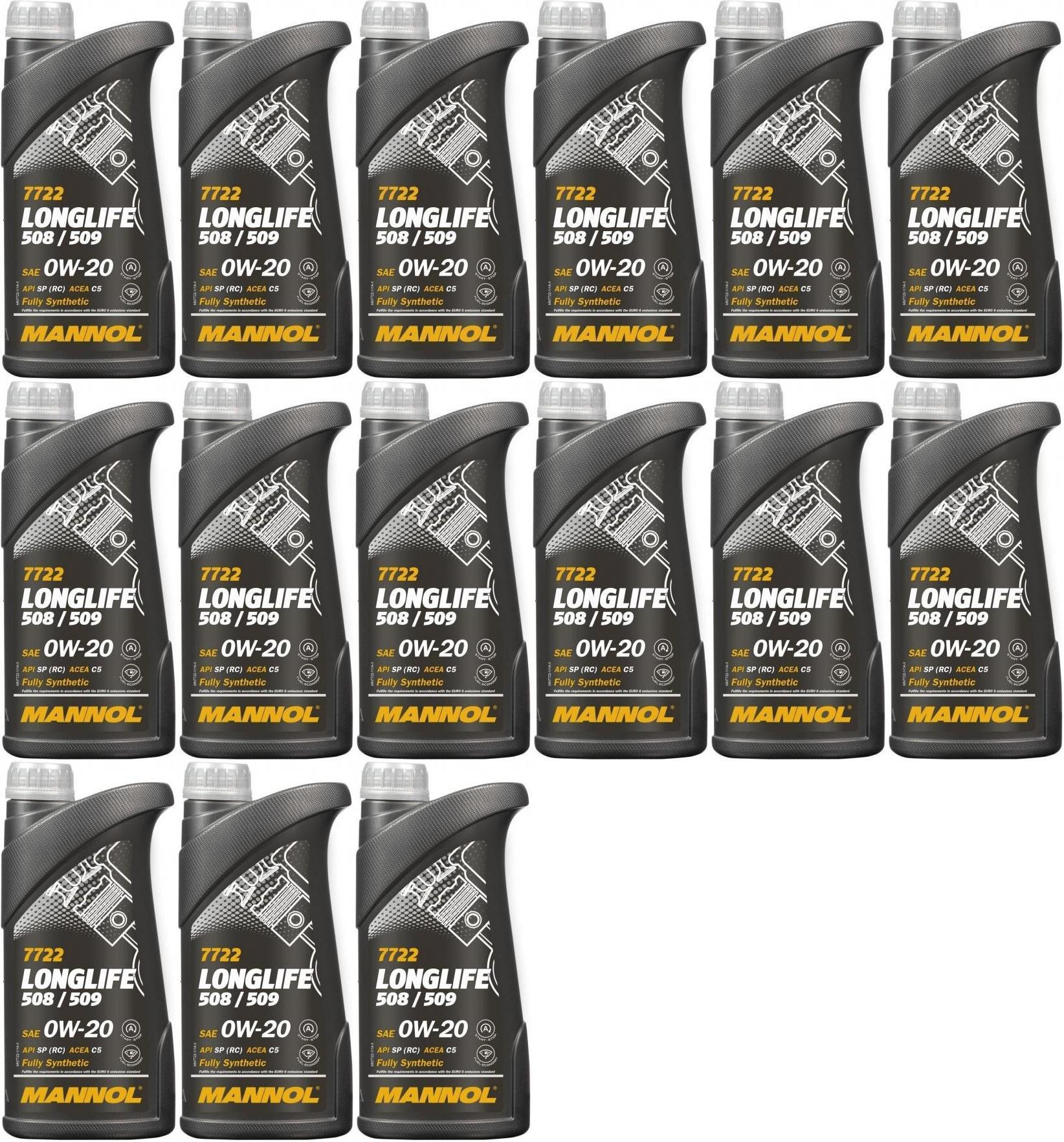 MANNOL 7722 0W-20 Longlife 508.00/ 509.00 Motoröl 15x 1l = 15 Liter