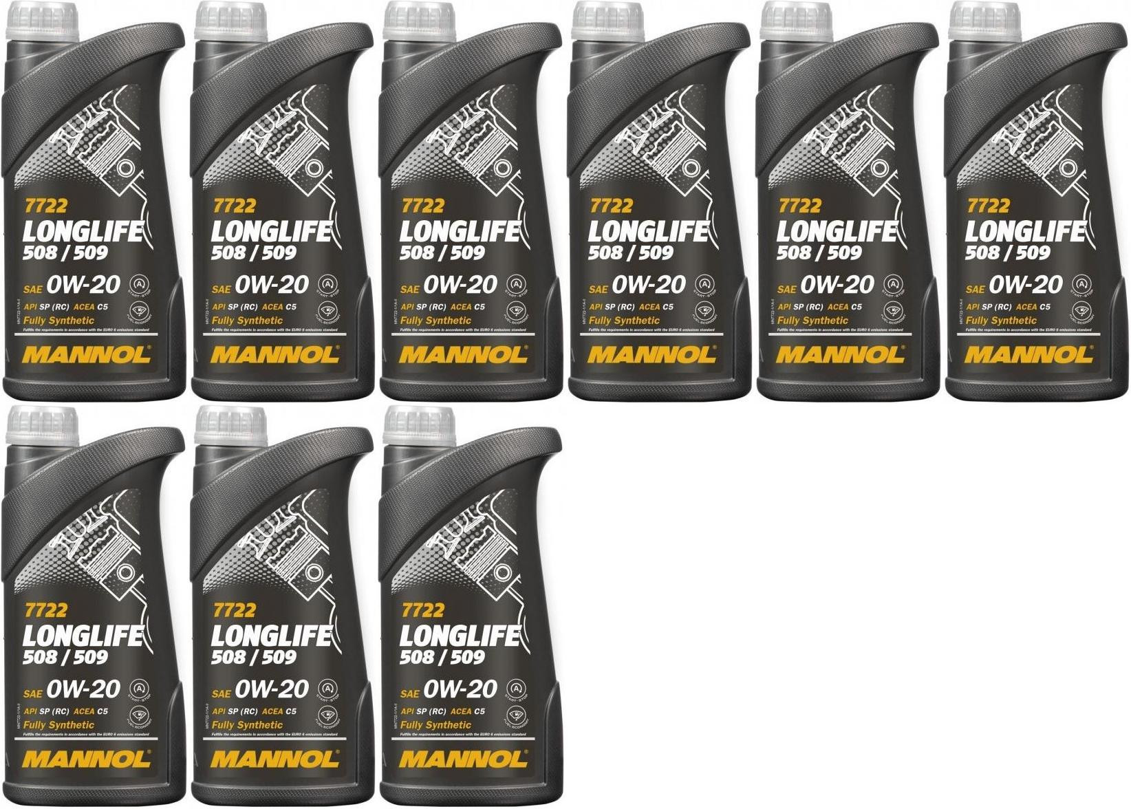 MANNOL 7722 0W-20 Longlife 508.00/ 509.00 Motoröl 9x 1l = 9 Liter
