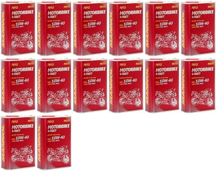 MANNOL 7812 Motorbike 4-Takt synthetisches Ester 10W-40 14x 1l = 14 Liter