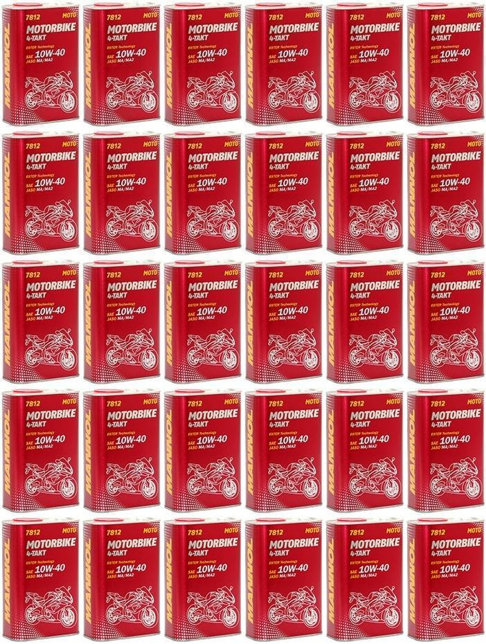 MANNOL 7812 Motorbike 4-Takt synthetisches Ester 10W-40 30x 1l = 30 Liter