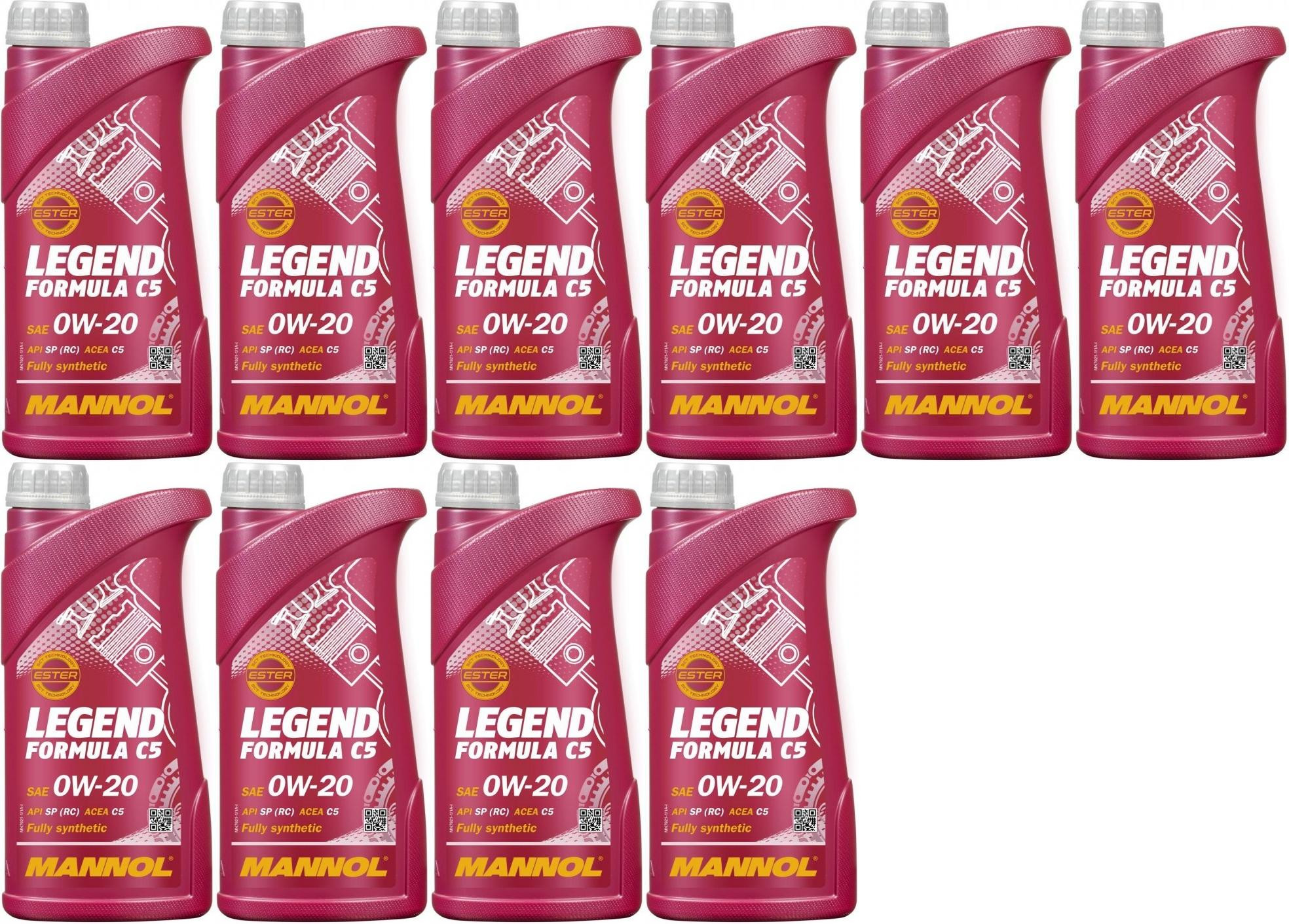 MANNOL 7921 Legend Formula C5 0W-20 Motoröl 10x 1l = 10 Liter