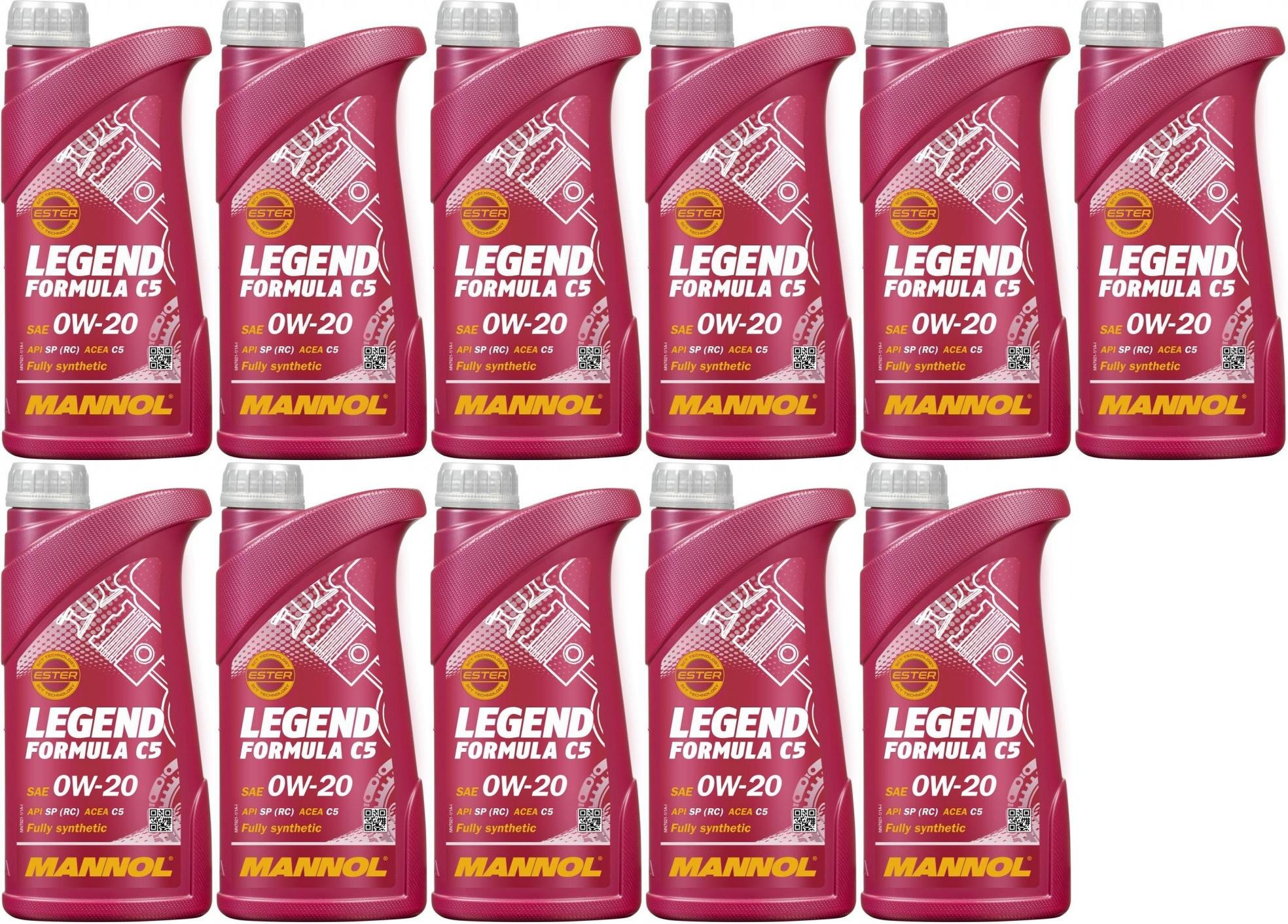 MANNOL 7921 Legend Formula C5 0W-20 Motoröl 11x 1l = 11 Liter