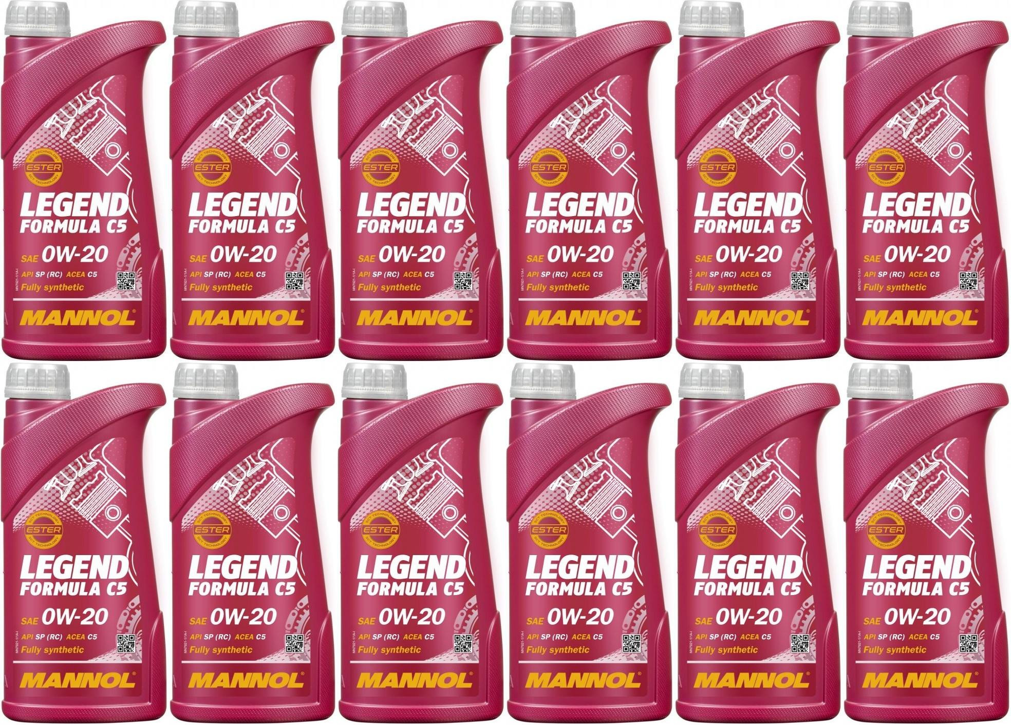 MANNOL 7921 Legend Formula C5 0W-20 Motoröl 12x 1l = 12 Liter