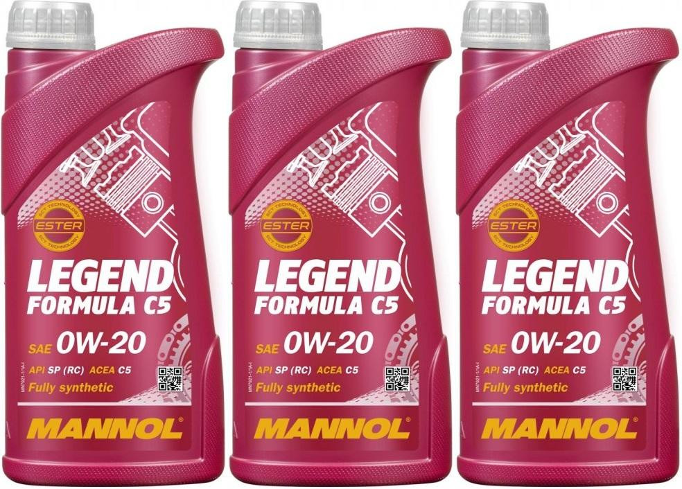 MANNOL 7921 Legend Formula C5 0W-20 Motoröl 3x 1l = 3 Liter