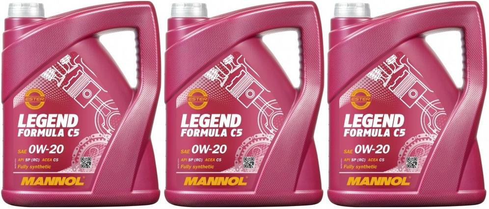 MANNOL 7921 Legend Formula C5 0W-20 Motoröl 3x 5 = 15 Liter