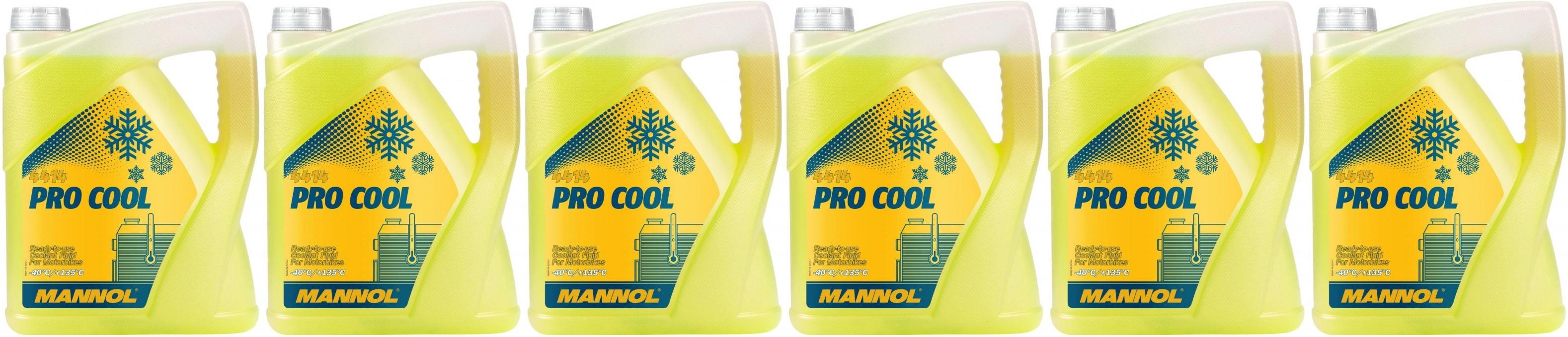 MANNOL 4414 Pro Cool Motorrad Kühlerschutz Fertigmischung 6x 5 = 30 Liter