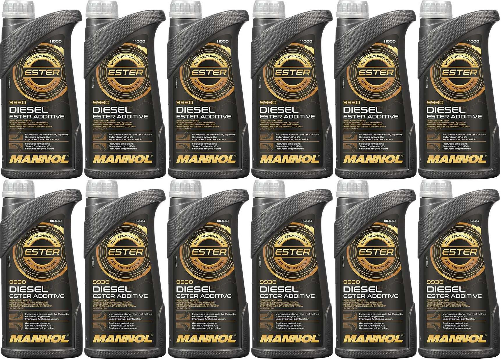 MANNOL 9930 Diesel Ester Additiv 12x 1l = 12 Liter