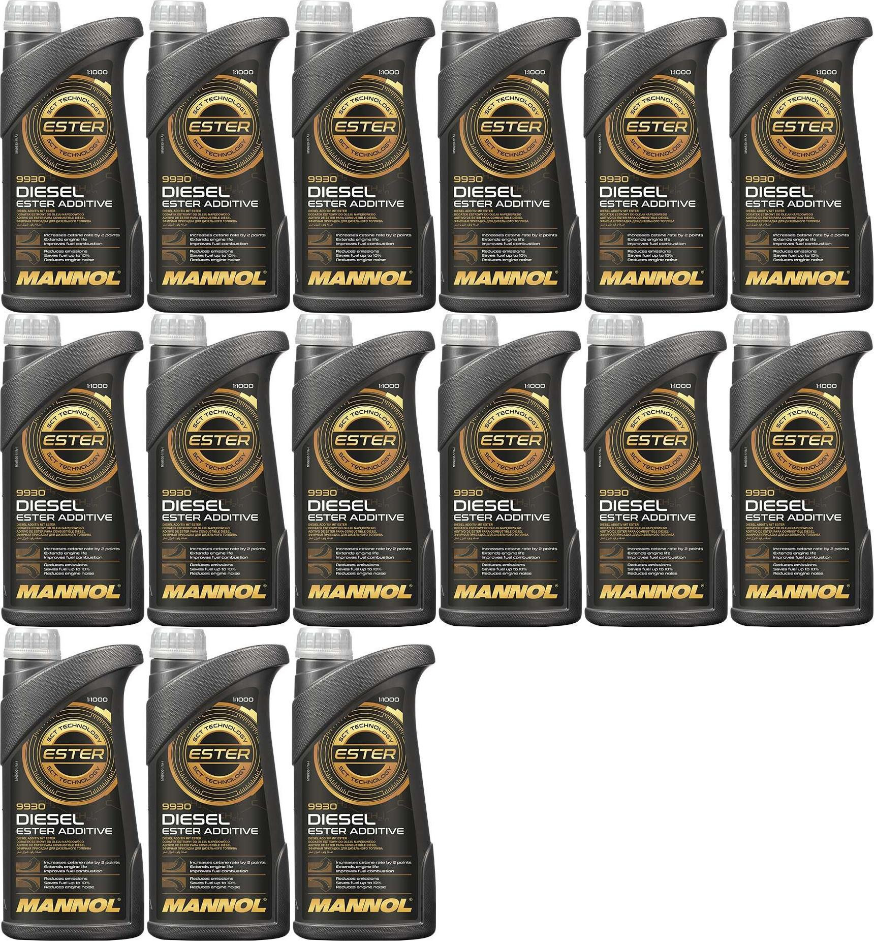 MANNOL 9930 Diesel Ester Additiv 15x 1l = 15 Liter