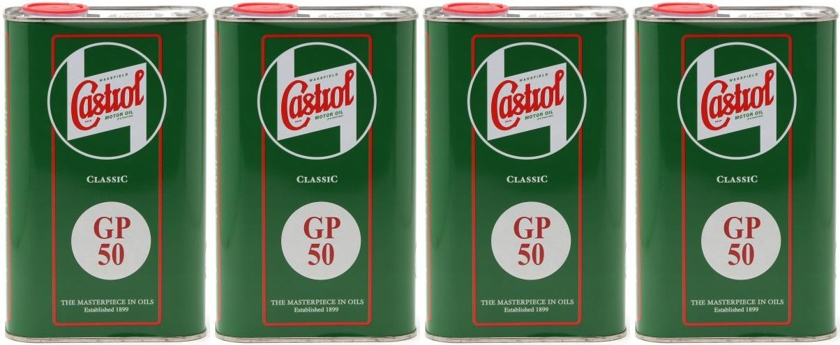 Castrol Classic GP SAE 50 Oldtimer Einbereichs Motoröl 4x 1l = 4 Liter