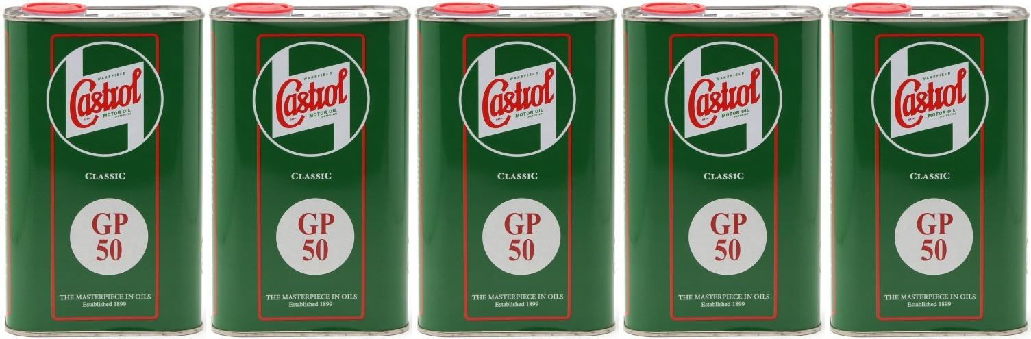 Castrol Classic GP SAE 50 Oldtimer Einbereichs Motoröl 5x 1l = 5 Liter