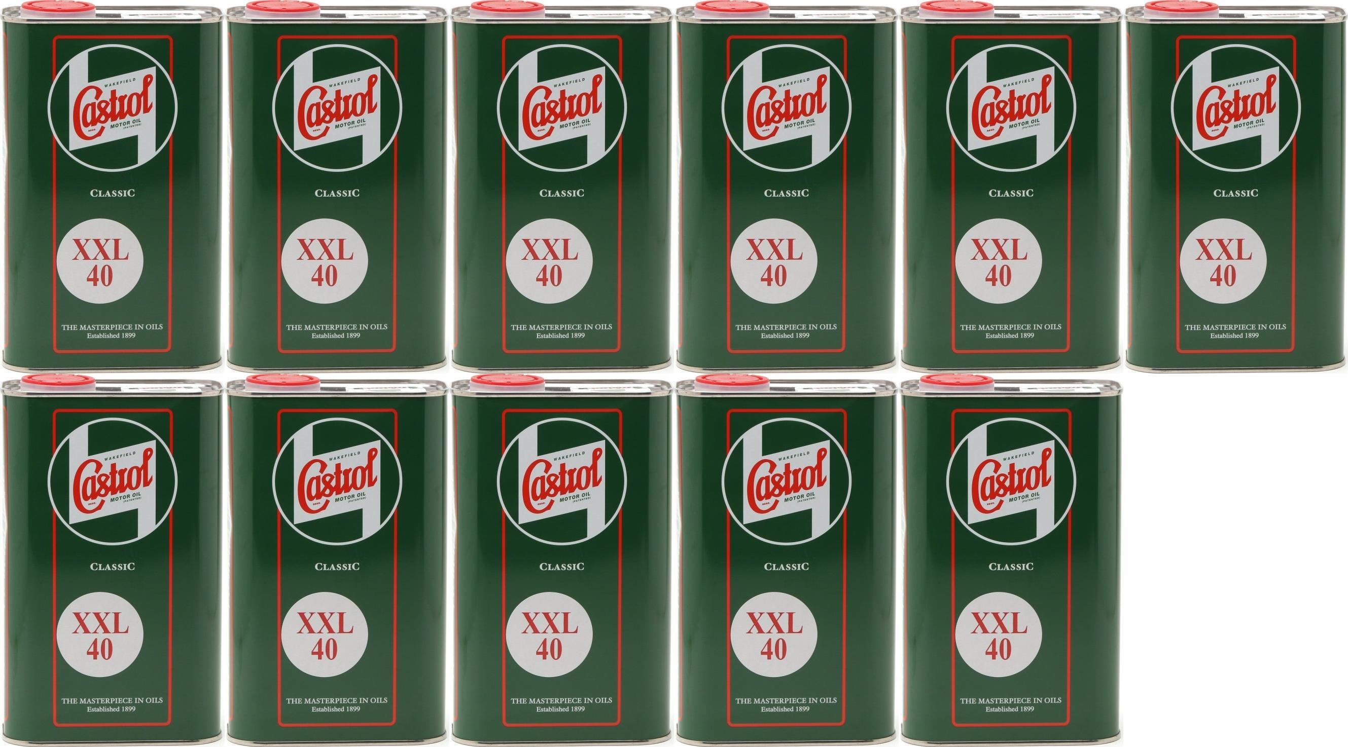 Castrol Classic XXL SAE 40 Oldtimer Einbereichs Motoröl 11x 1l = 11 Liter