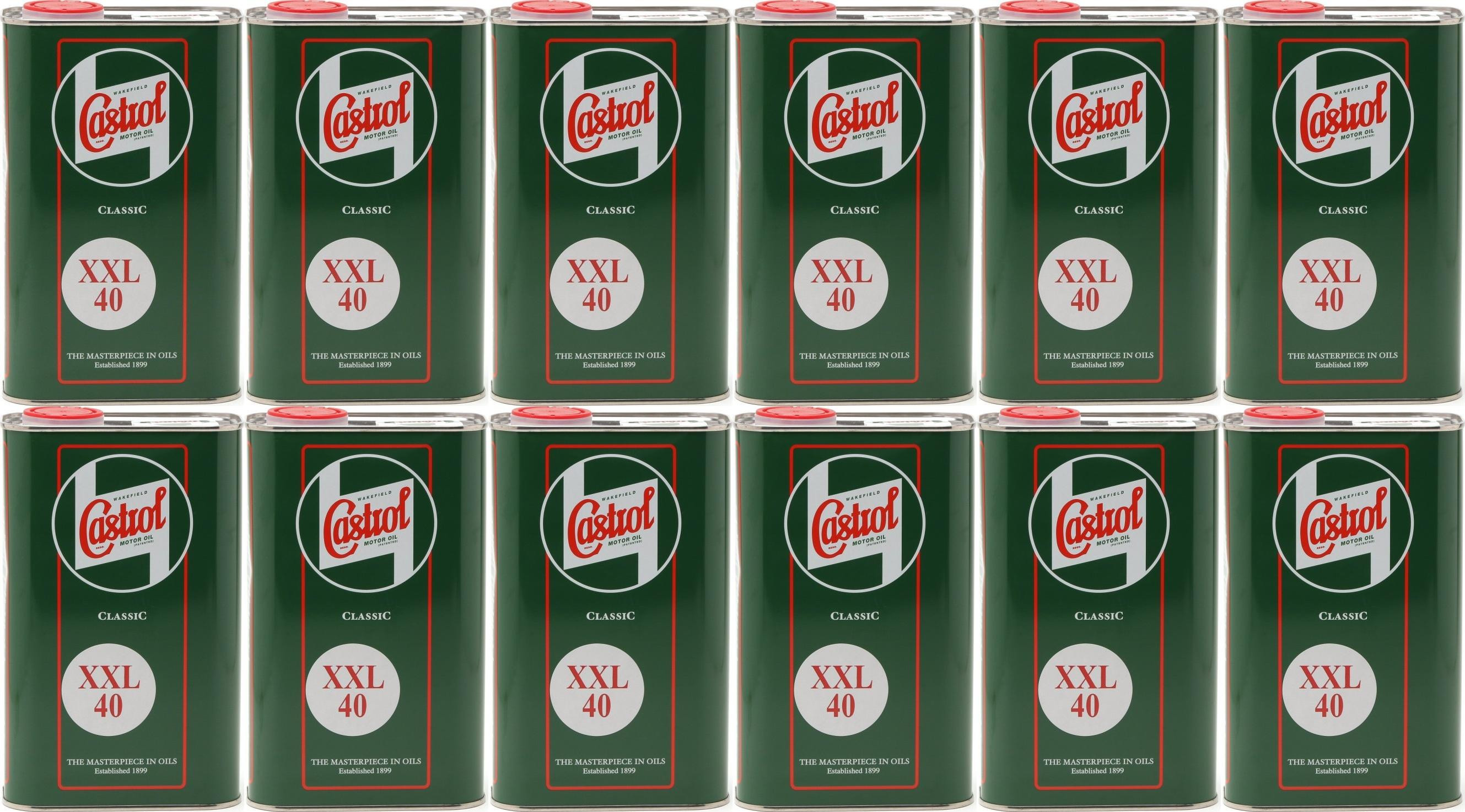 Castrol Classic XXL SAE 40 Oldtimer Einbereichs Motoröl 12x 1l = 12 Liter