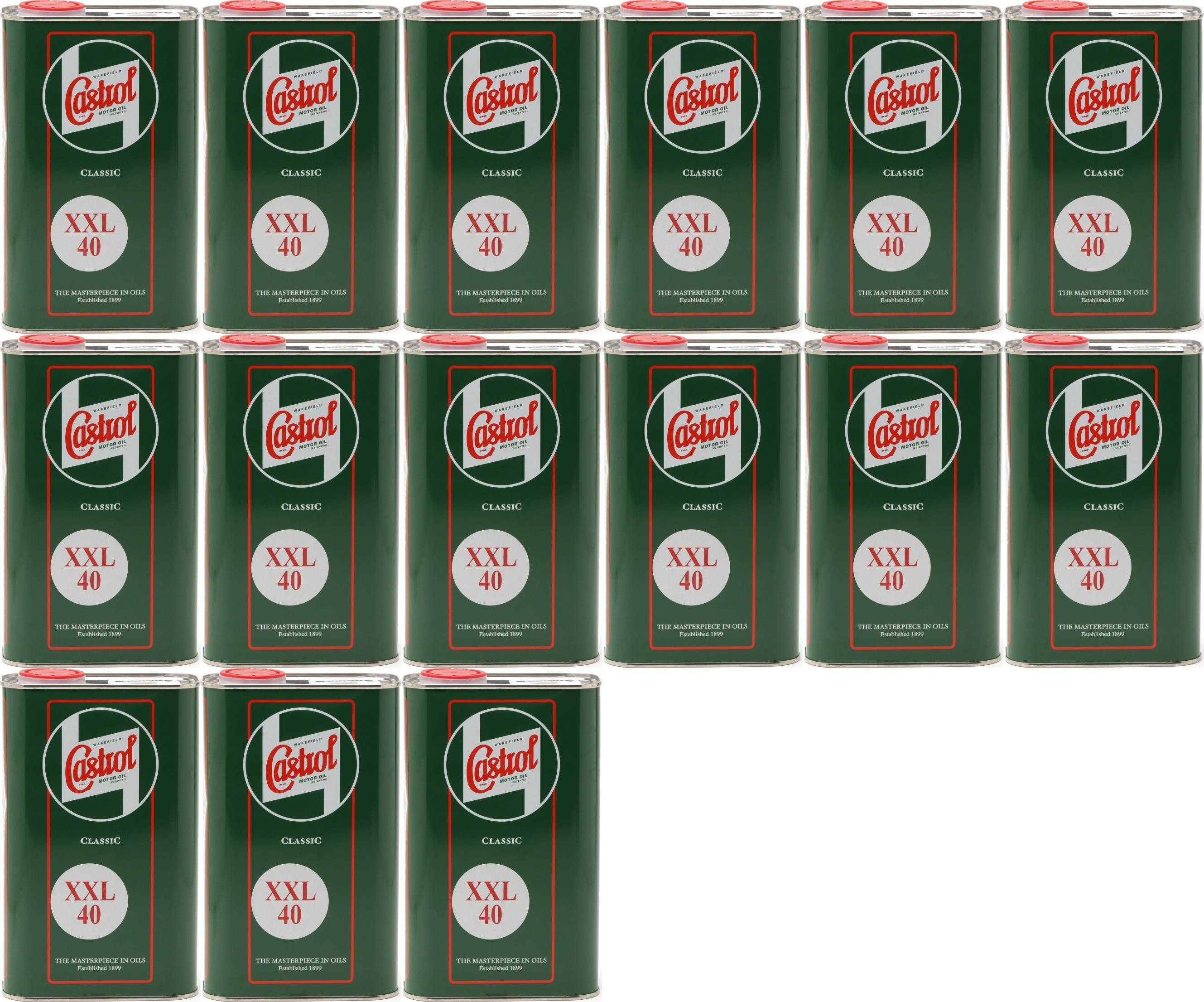 Castrol Classic XXL SAE 40 Oldtimer Einbereichs Motoröl 15x 1l = 15 Liter