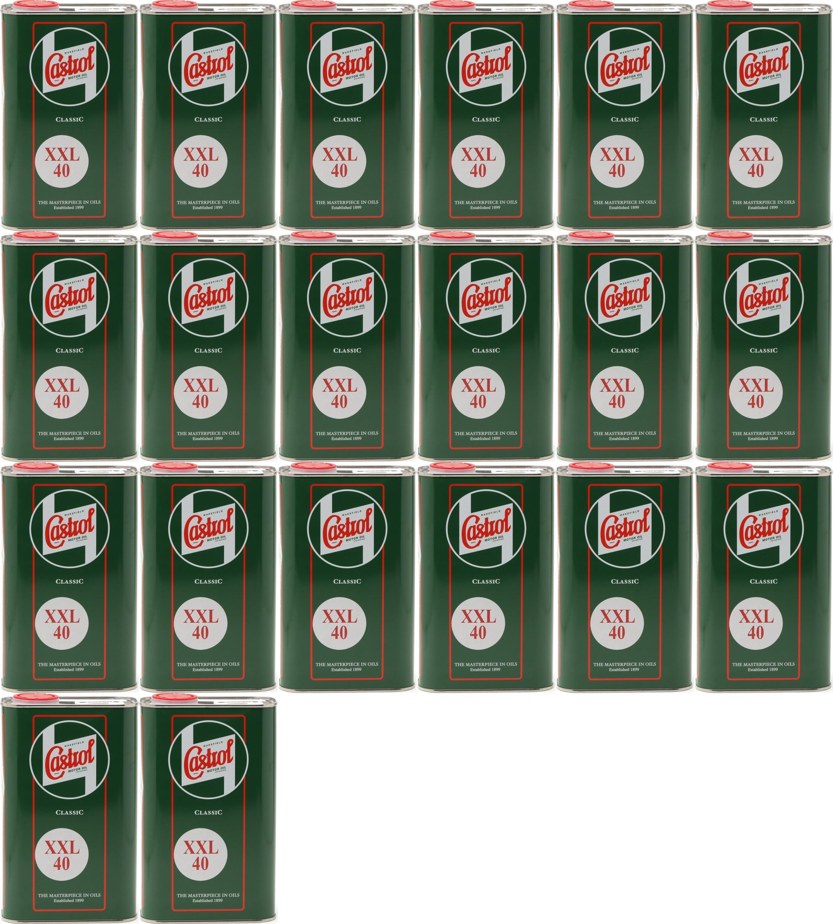 Castrol Classic XXL SAE 40 Oldtimer Einbereichs Motoröl 20x 1l = 20 Liter