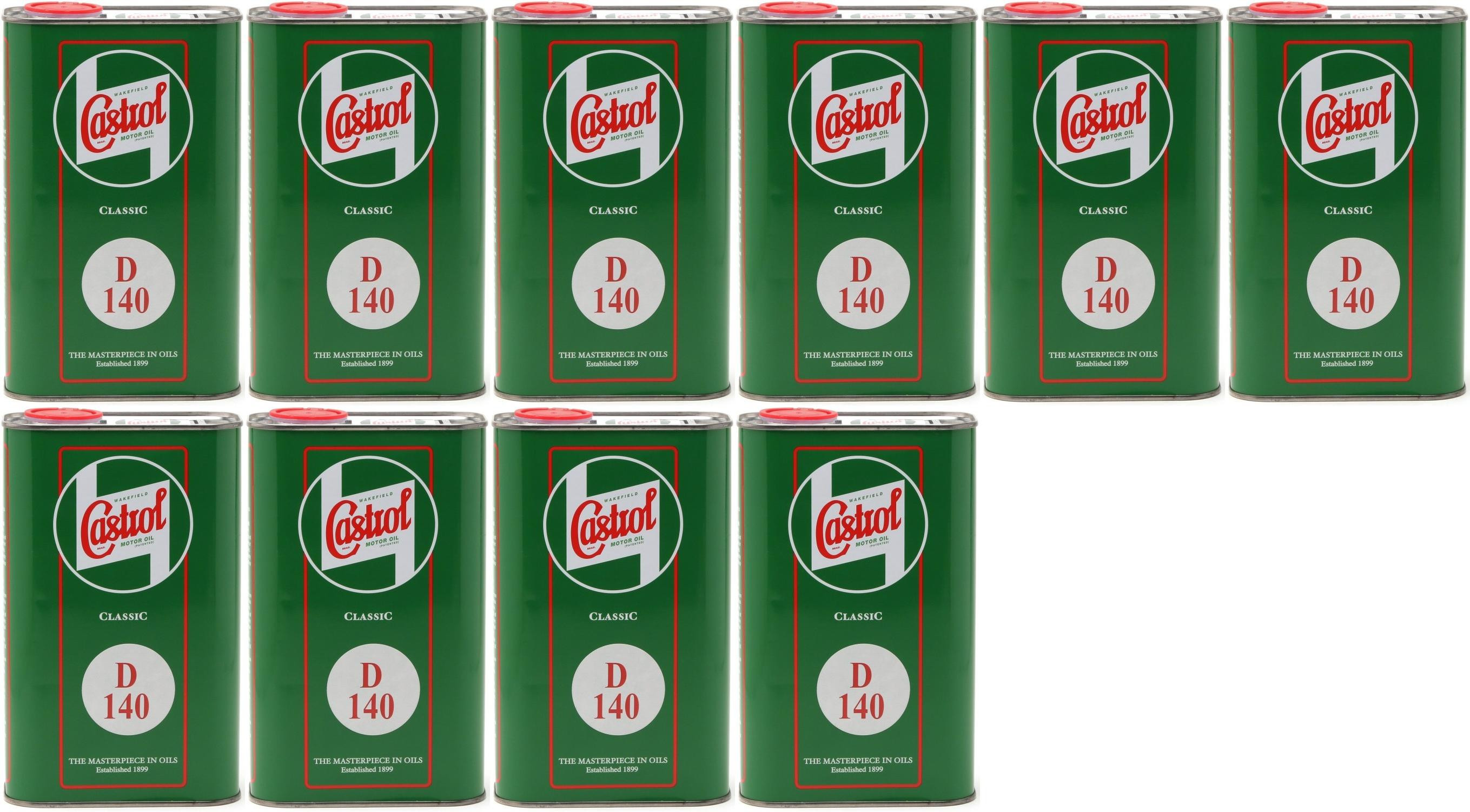 Castrol Classic D SAE 140 Monograde API GL 3 Getriebeöl 10x 1l = 10 Liter