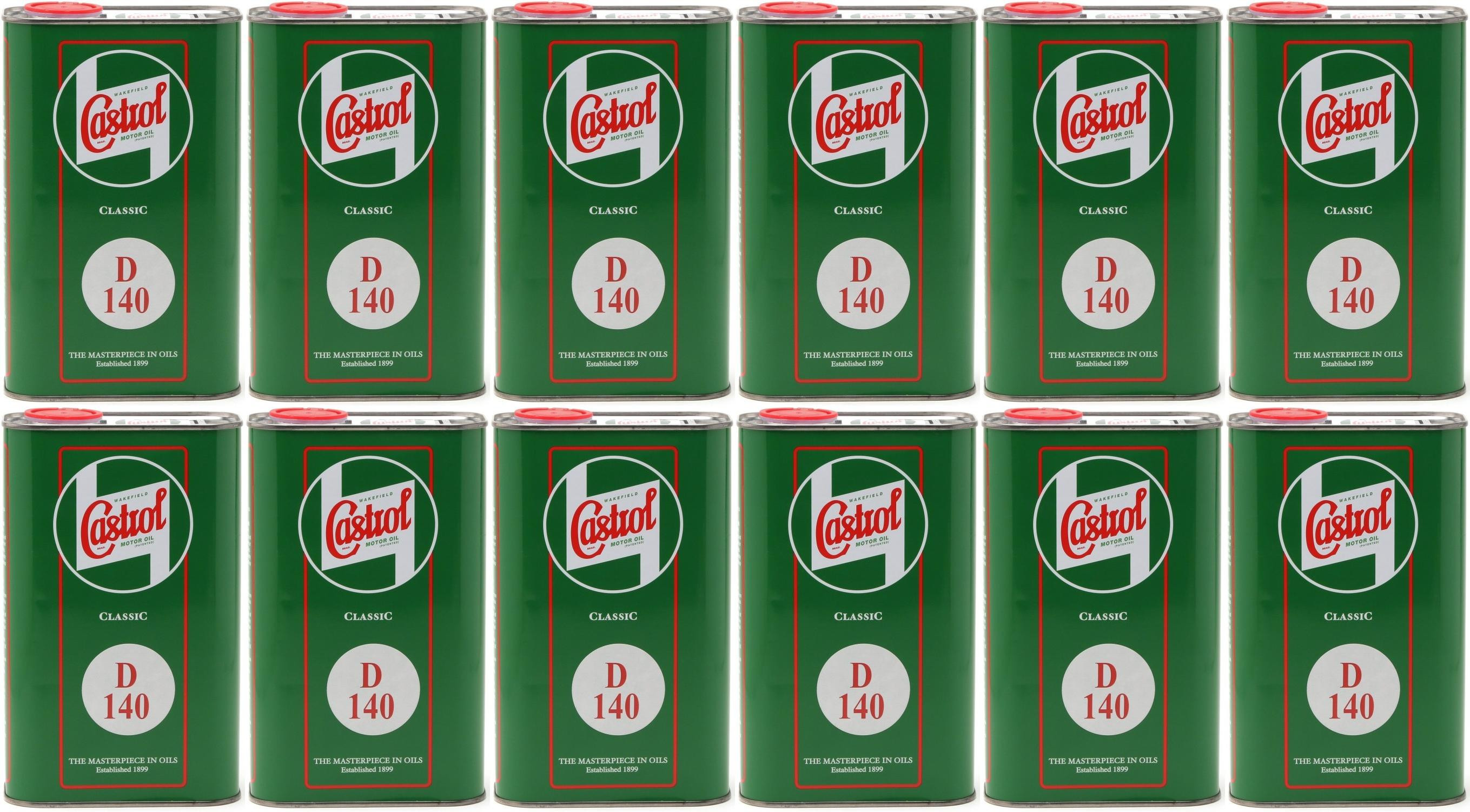 Castrol Classic D SAE 140 Monograde API GL 3 Getriebeöl 12x 1l = 12 Liter