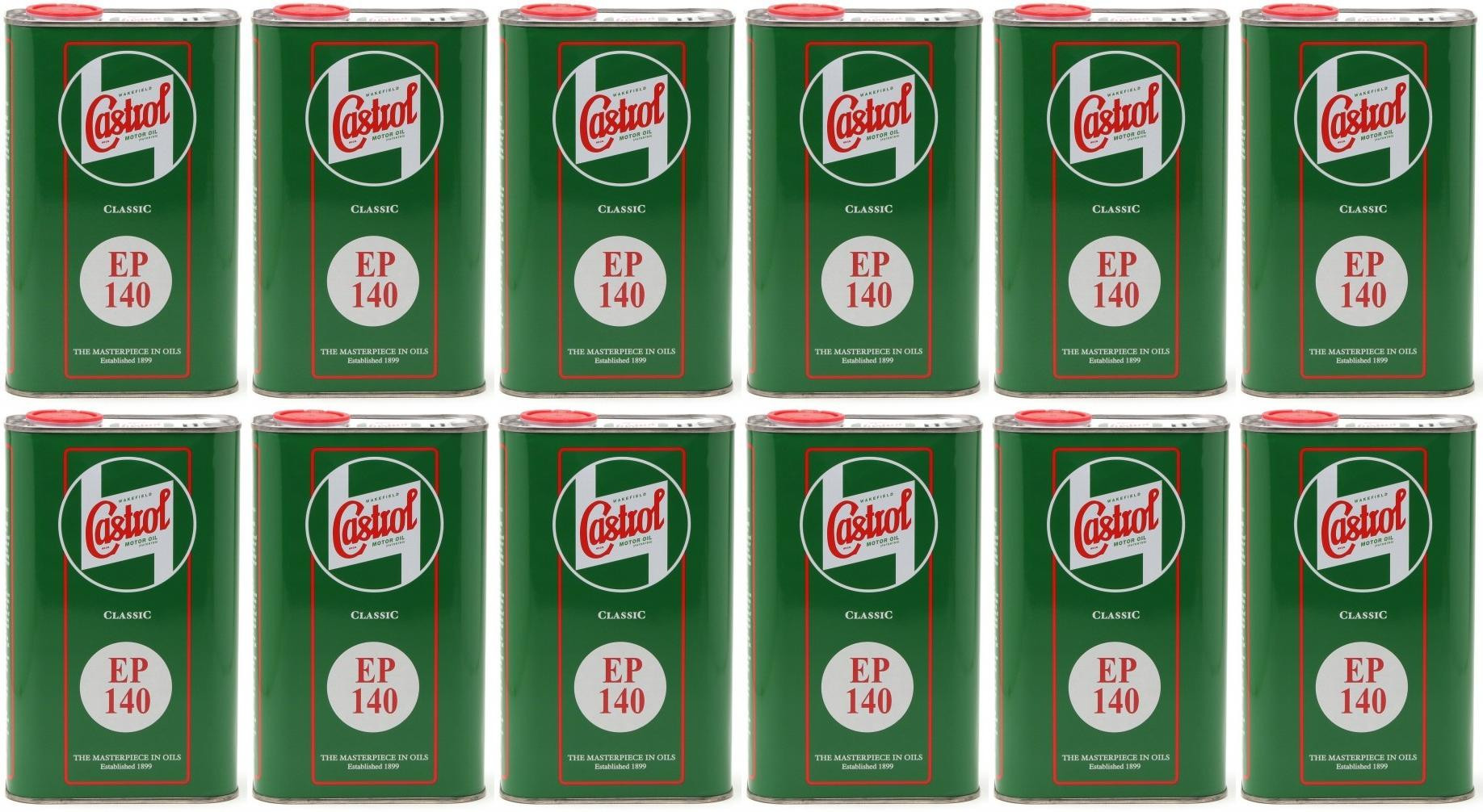 Castrol Classic EP SAE 140 Extreme Pressure API GL 4 Getriebeöl 12x 1l=12 Liter