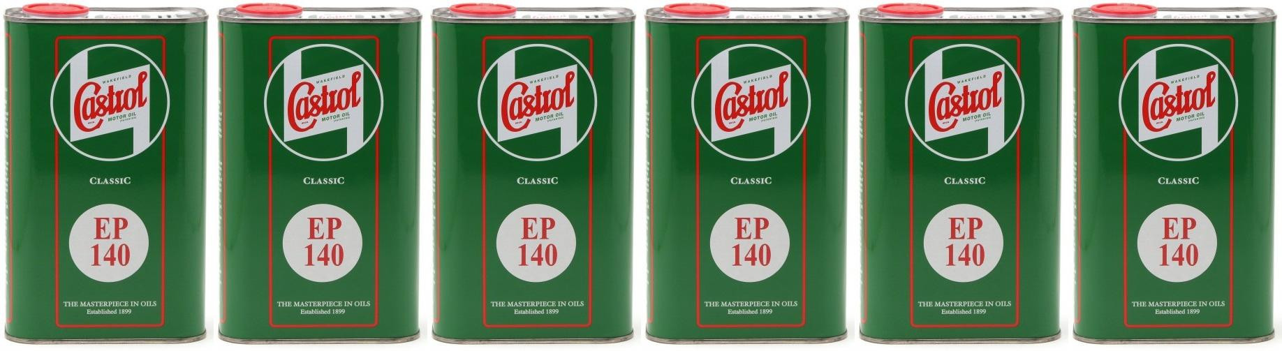 Castrol Classic EP SAE 140 Extreme Pressure API GL 4 Getriebeöl 6x 1l = 6 Liter
