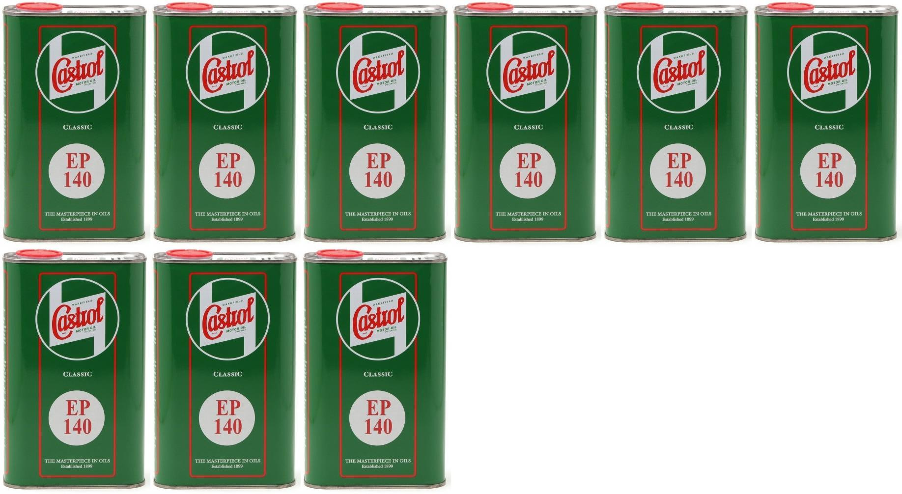 Castrol Classic EP SAE 140 Extreme Pressure API GL 4 Getriebeöl 9x 1l = 9 Liter