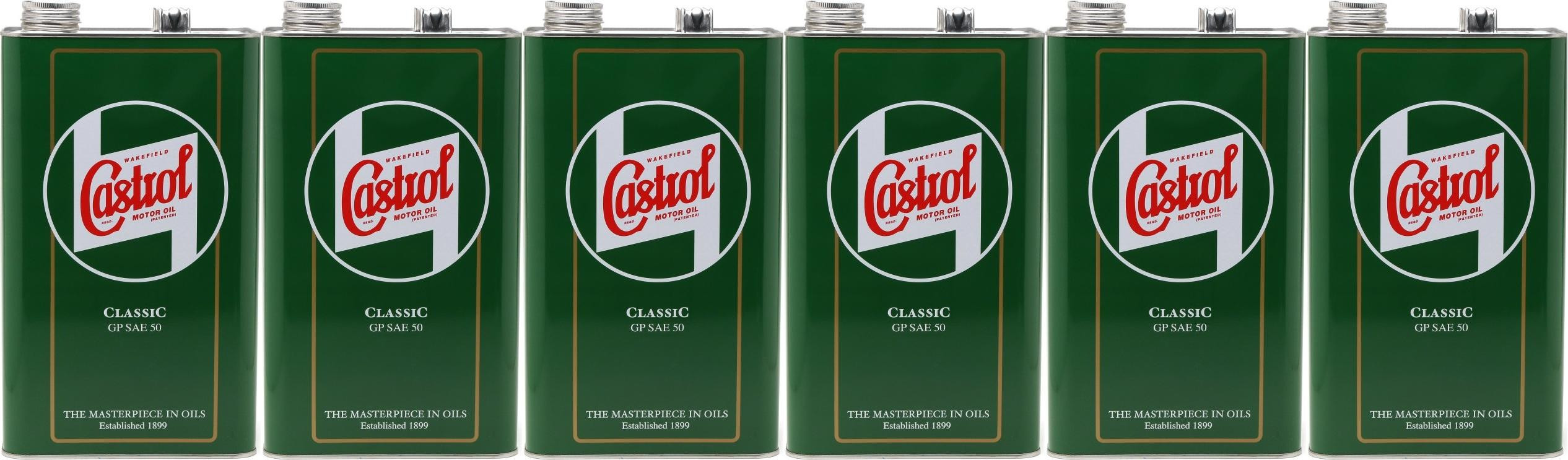 Castrol Classic GP SAE 50 Oldtimer Einbereichs Motoröl 6x 5 = 30 Liter