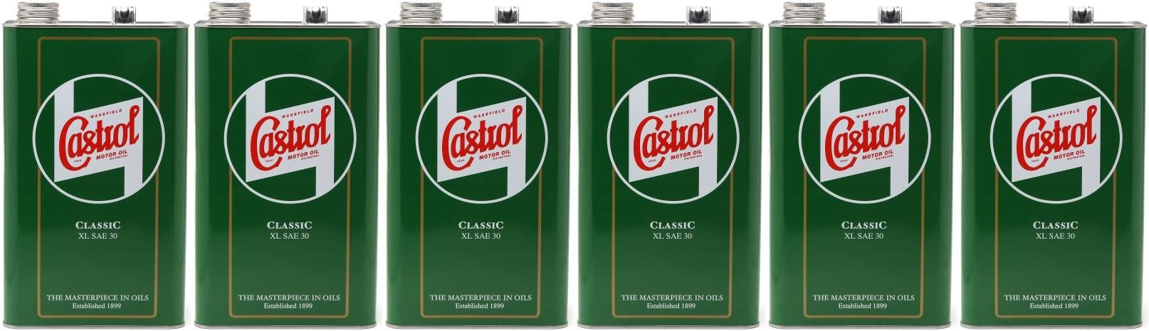 Castrol Classic XL SAE 30 Oldtimer Einbereichs Motoröl 6x 5 = 30 Liter