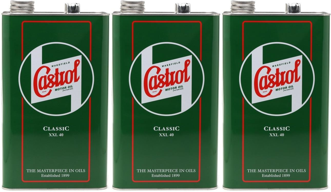 Castrol Classic XXL SAE 40 Oldtimer Einbereichs Motoröl 3x 5 = 15 Liter