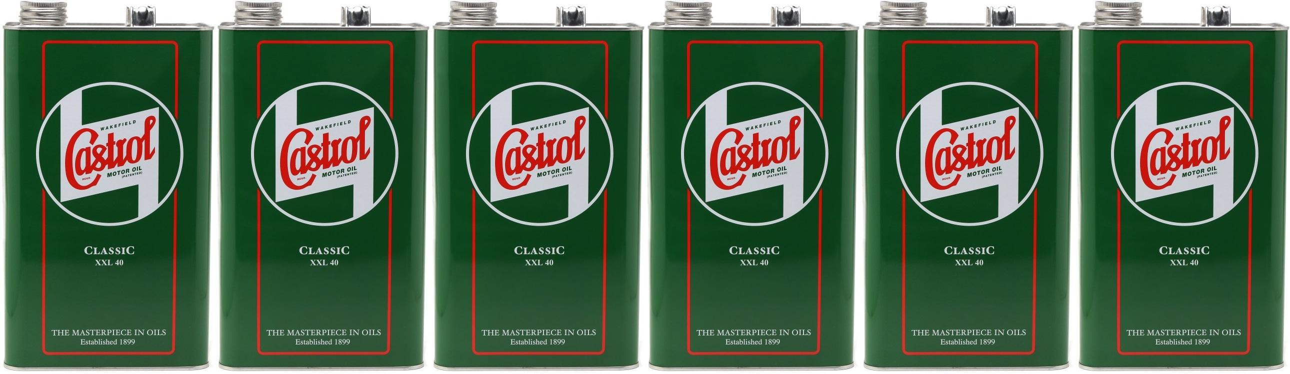Castrol Classic XXL SAE 40 Oldtimer Einbereichs Motoröl 6x 5 = 30 Liter