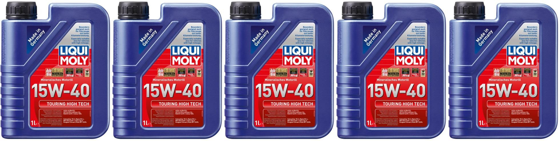 Liqui Moly 1095 Touring High Tech 15W-40 5x 1l = 5 Liter