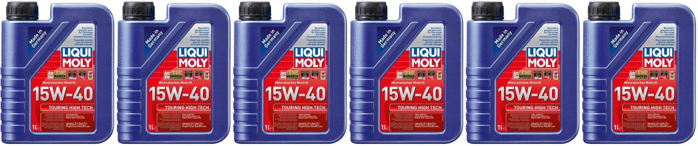 Liqui Moly 1095 Touring High Tech 15W-40 6x 1l = 6 Liter