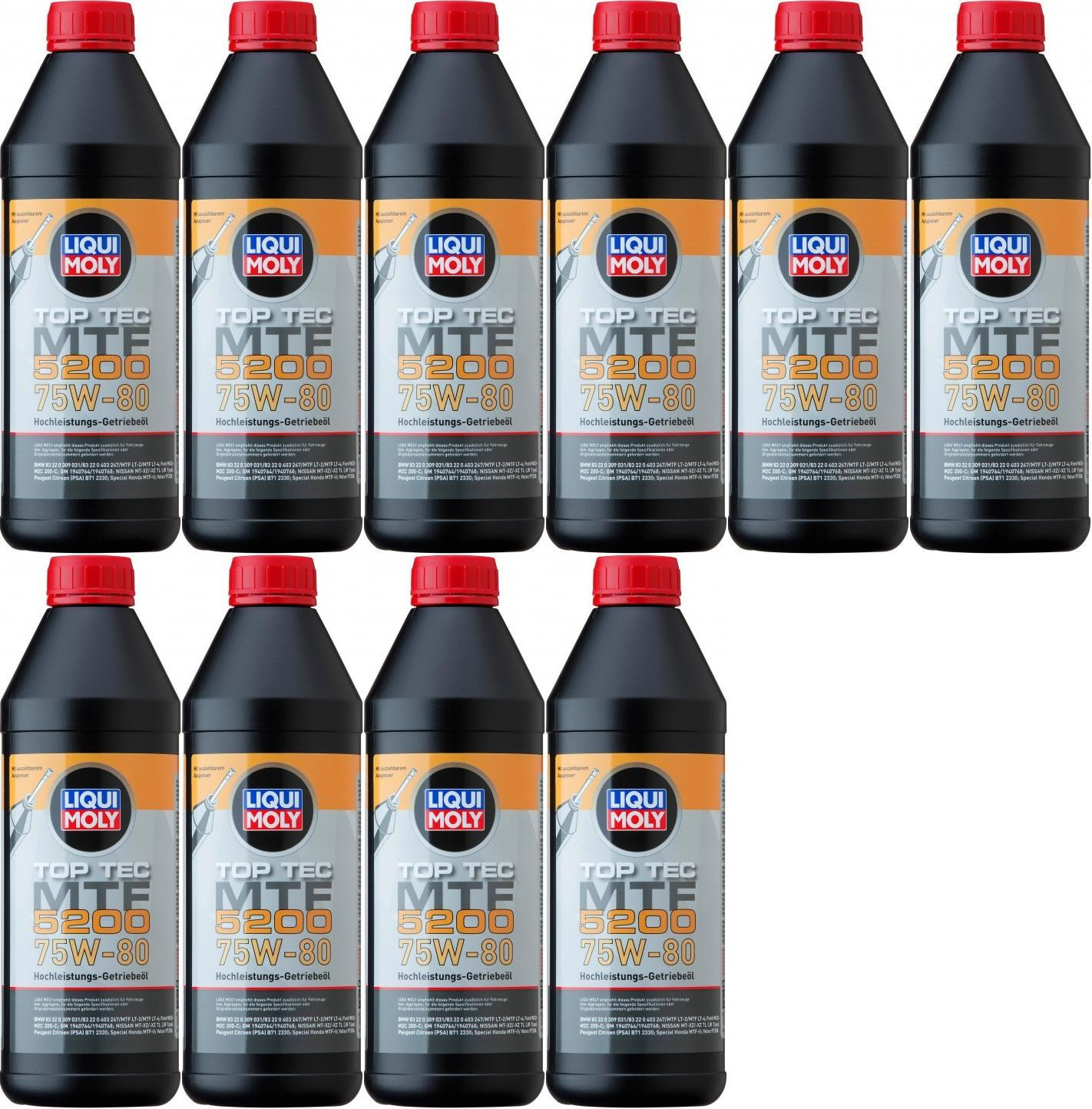 Liqui Moly 20845 Top Tec MTF 5200 75W-80 10x 1l = 10 Liter