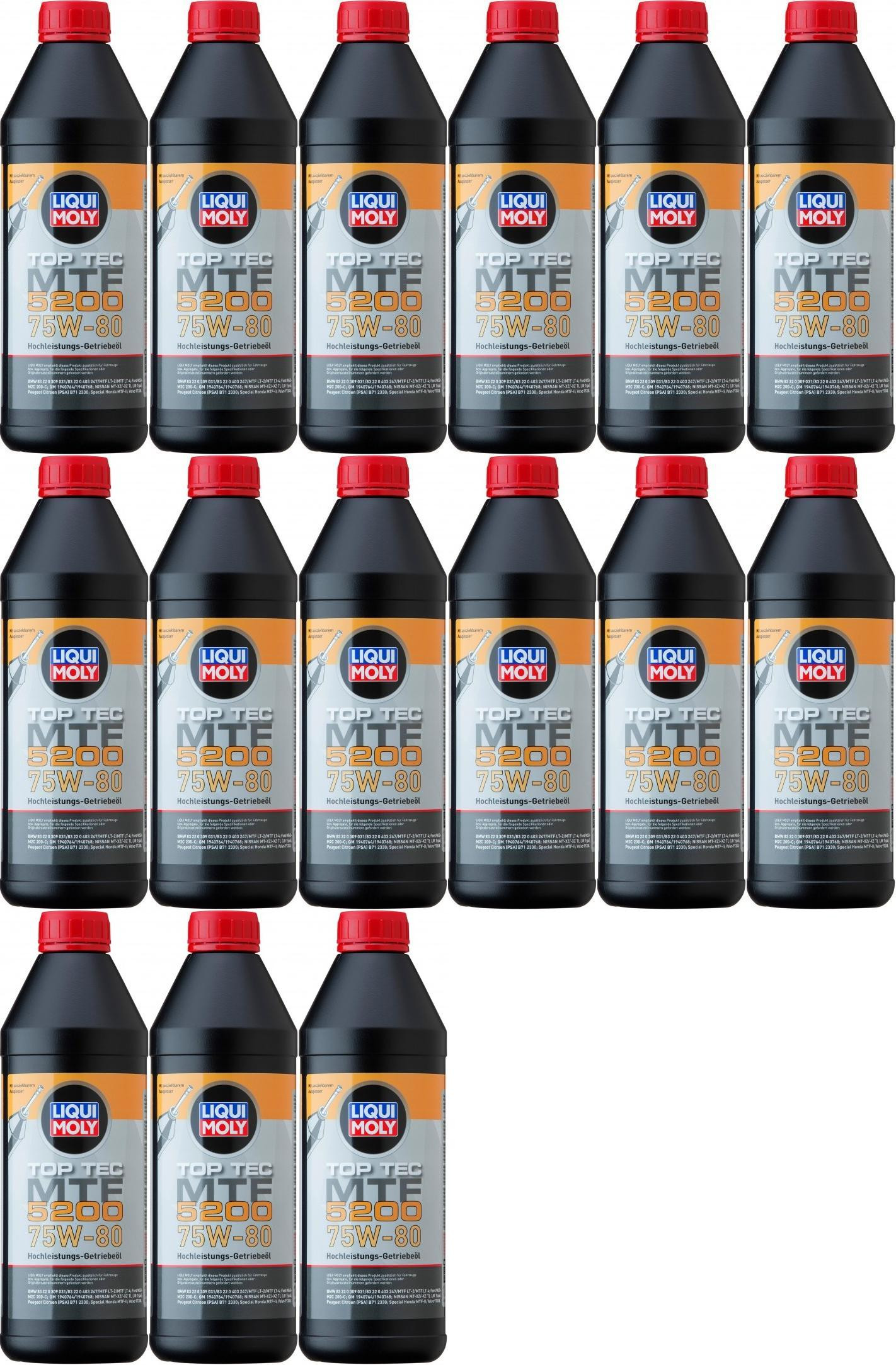 Liqui Moly 20845 Top Tec MTF 5200 75W-80 15x 1l = 15 Liter