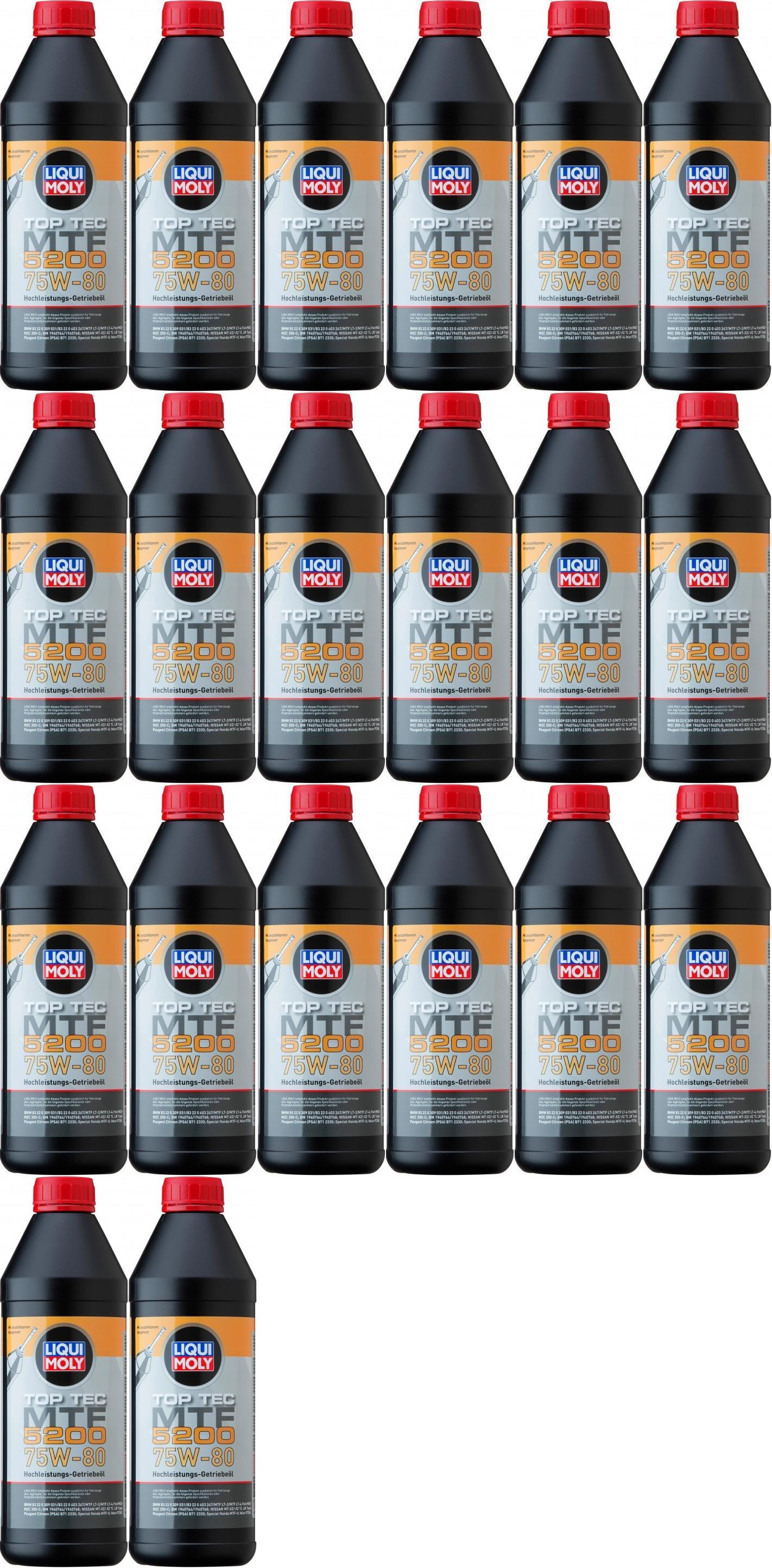 Liqui Moly 20845 Top Tec MTF 5200 75W-80 20x 1l = 20 Liter