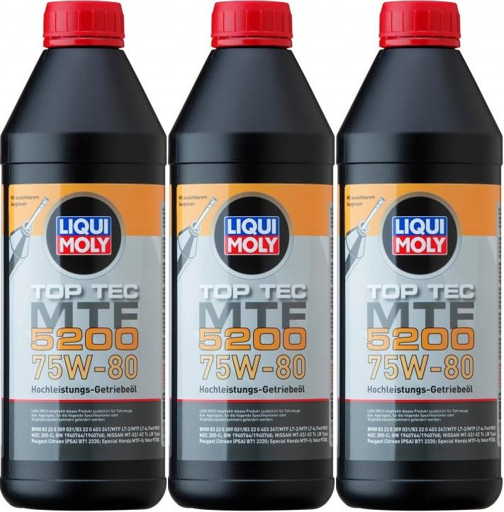 Liqui Moly 20845 Top Tec MTF 5200 75W-80 3x 1l = 3 Liter