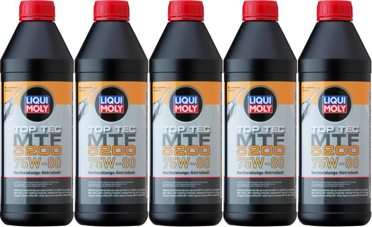 Liqui Moly 20845 Top Tec MTF 5200 75W-80 5x 1l = 5 Liter