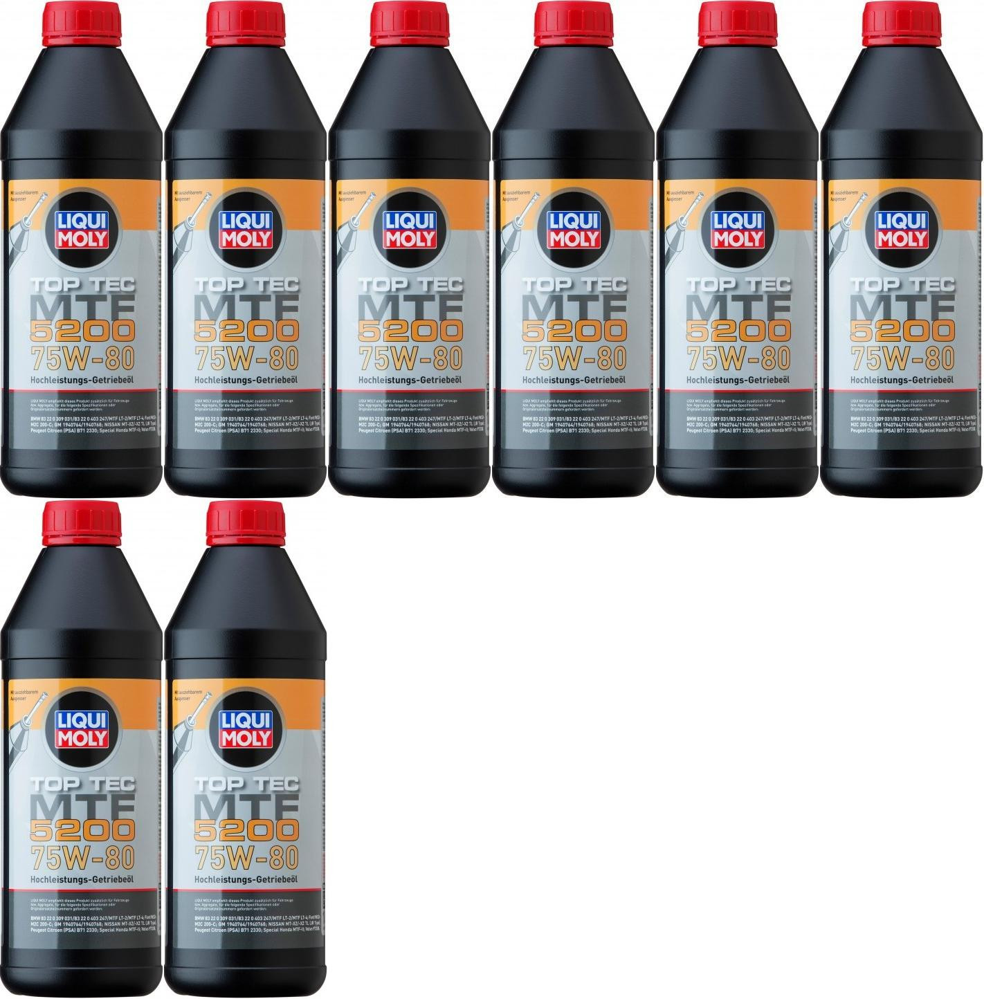 Liqui Moly 20845 Top Tec MTF 5200 75W-80 8x 1l = 8 Liter
