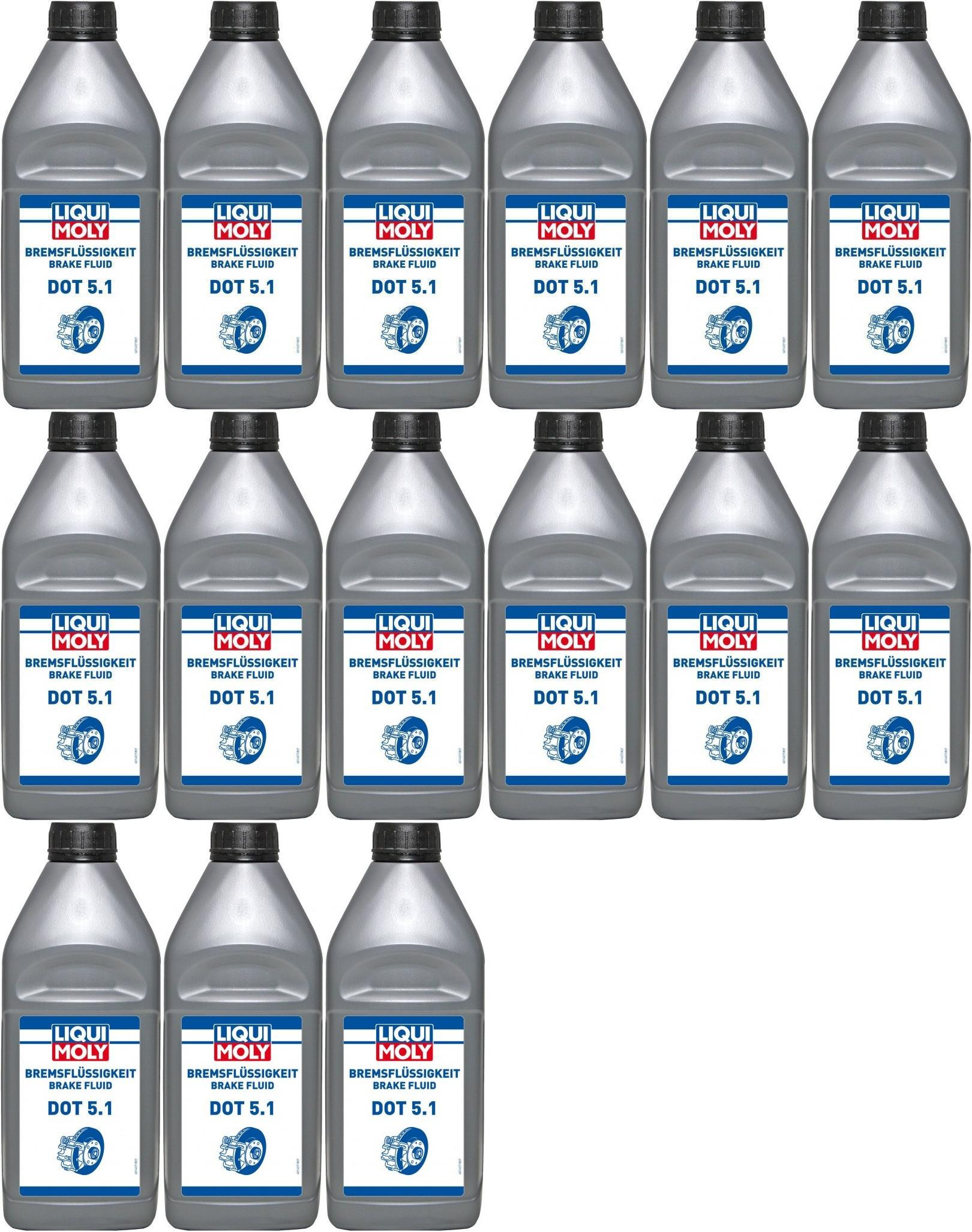 Liqui Moly 21162 Bremsflüssigkeit DOT 5.1 15x 1l = 15 Liter