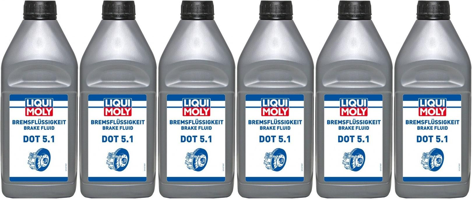 Liqui Moly 21162 Bremsflüssigkeit DOT 5.1 6x 1l = 6 Liter