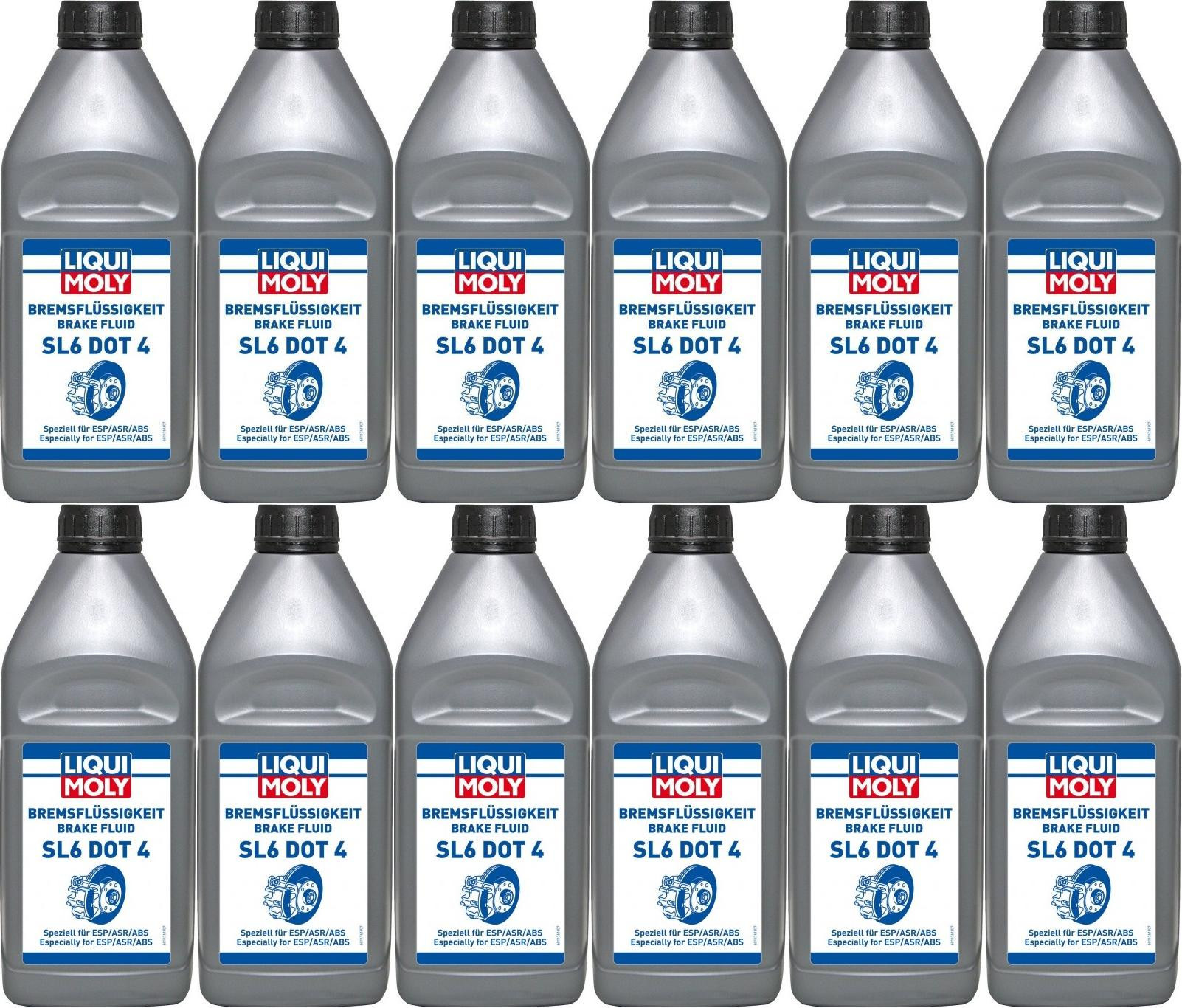 Liqui Moly 21168 Bremsflüssigkeit SL6 DOT 4 12x 1l = 12 Liter