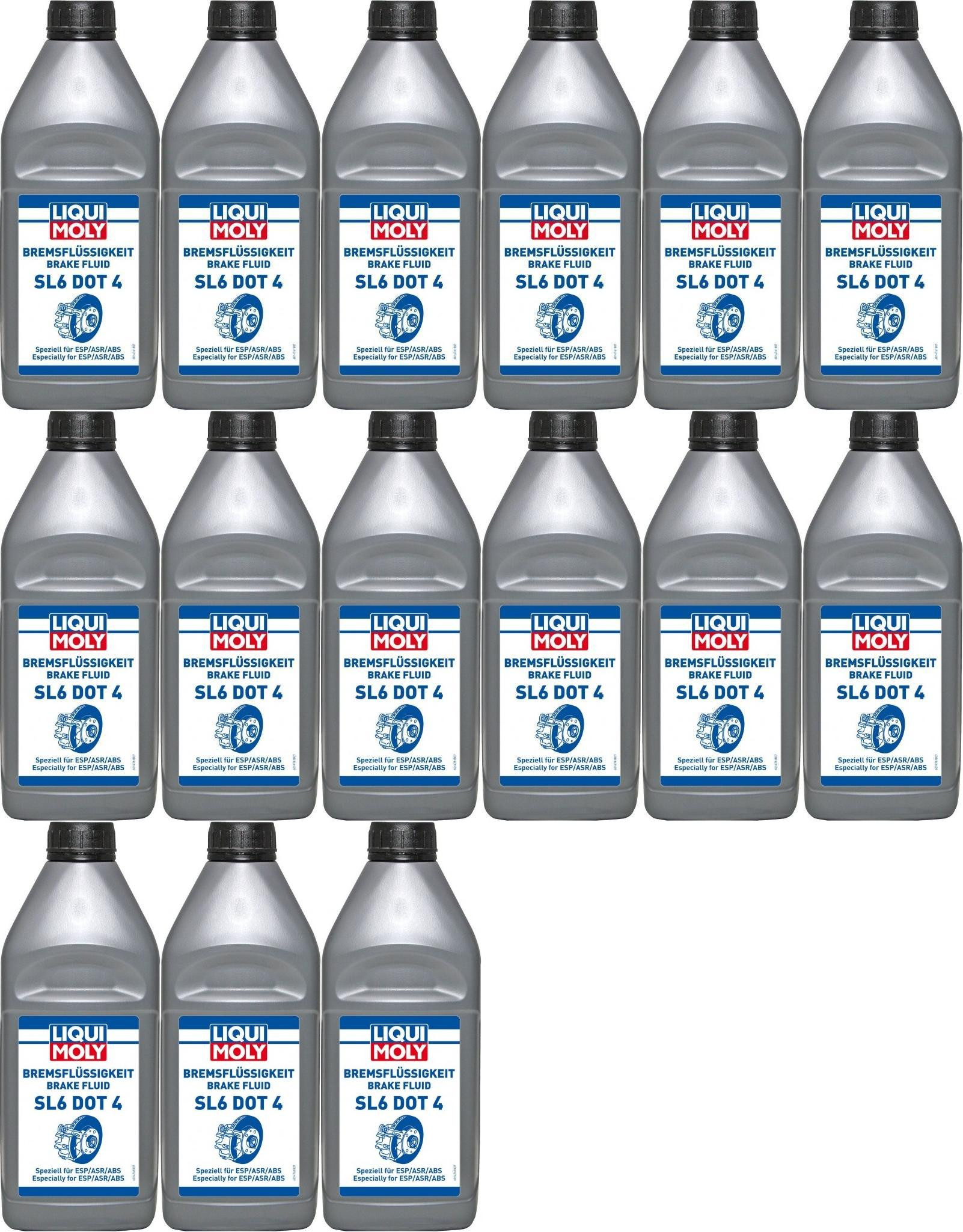 Liqui Moly 21168 Bremsflüssigkeit SL6 DOT 4 15x 1l = 15 Liter