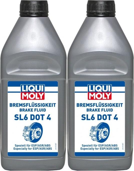 Liqui Moly 21168 Bremsflüssigkeit SL6 DOT 4 2x 1l = 2 Liter