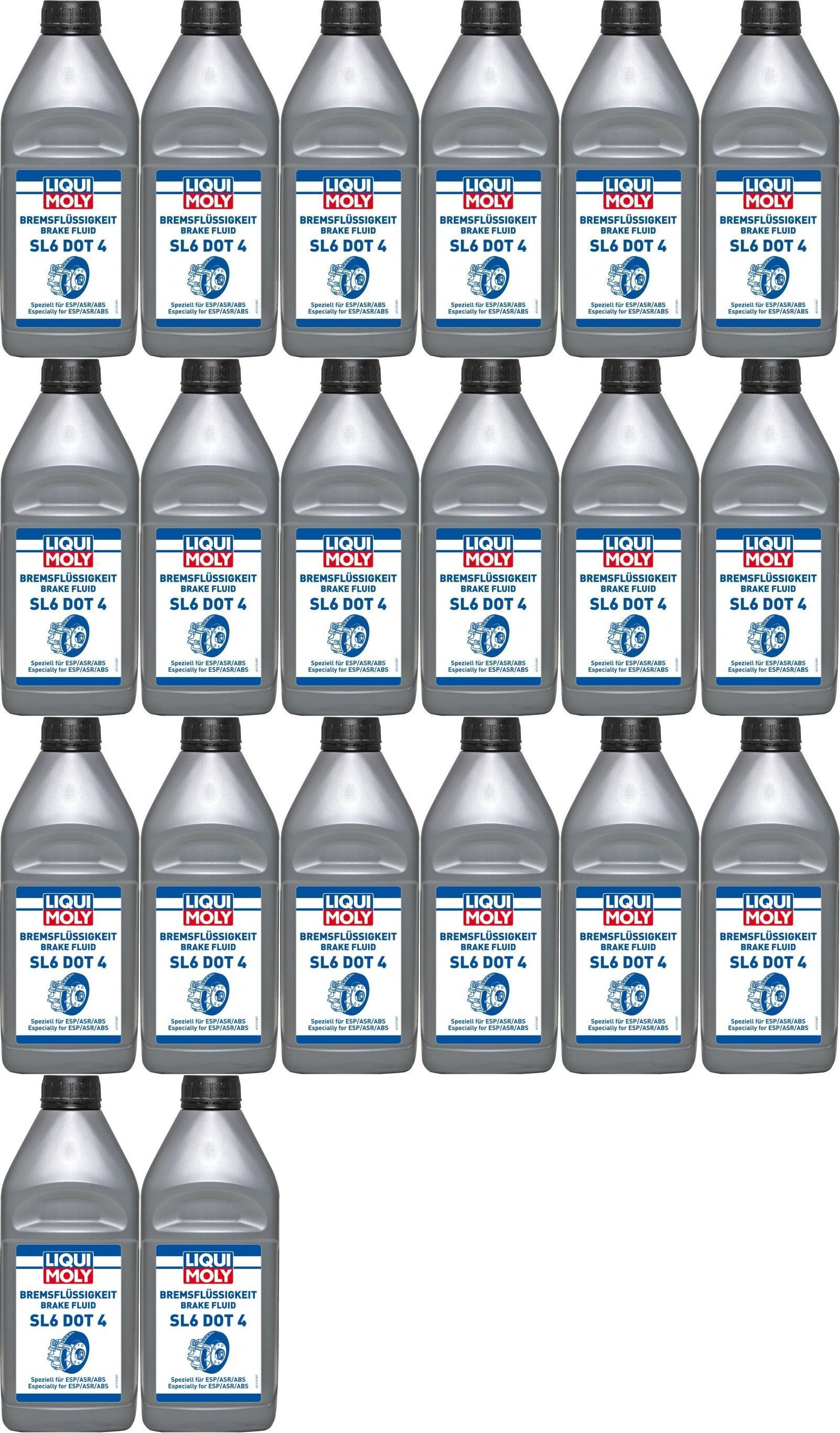 Liqui Moly 21168 Bremsflüssigkeit SL6 DOT 4 20x 1l = 20 Liter