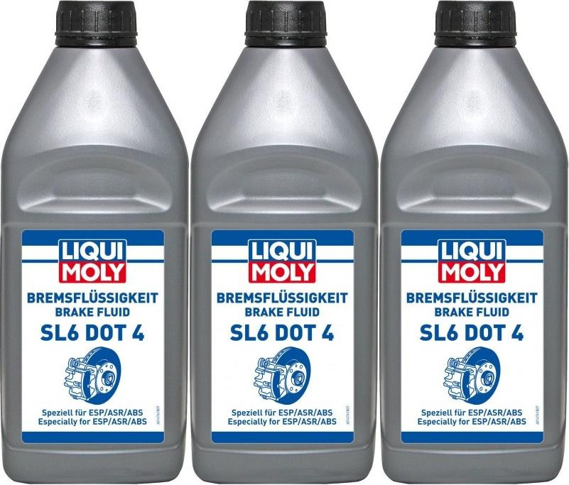 Liqui Moly 21168 Bremsflüssigkeit SL6 DOT 4 3x 1l = 3 Liter