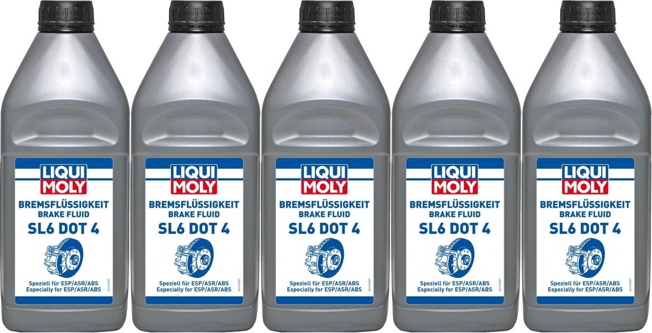 Liqui Moly 21168 Bremsflüssigkeit SL6 DOT 4 5x 1l = 5 Liter