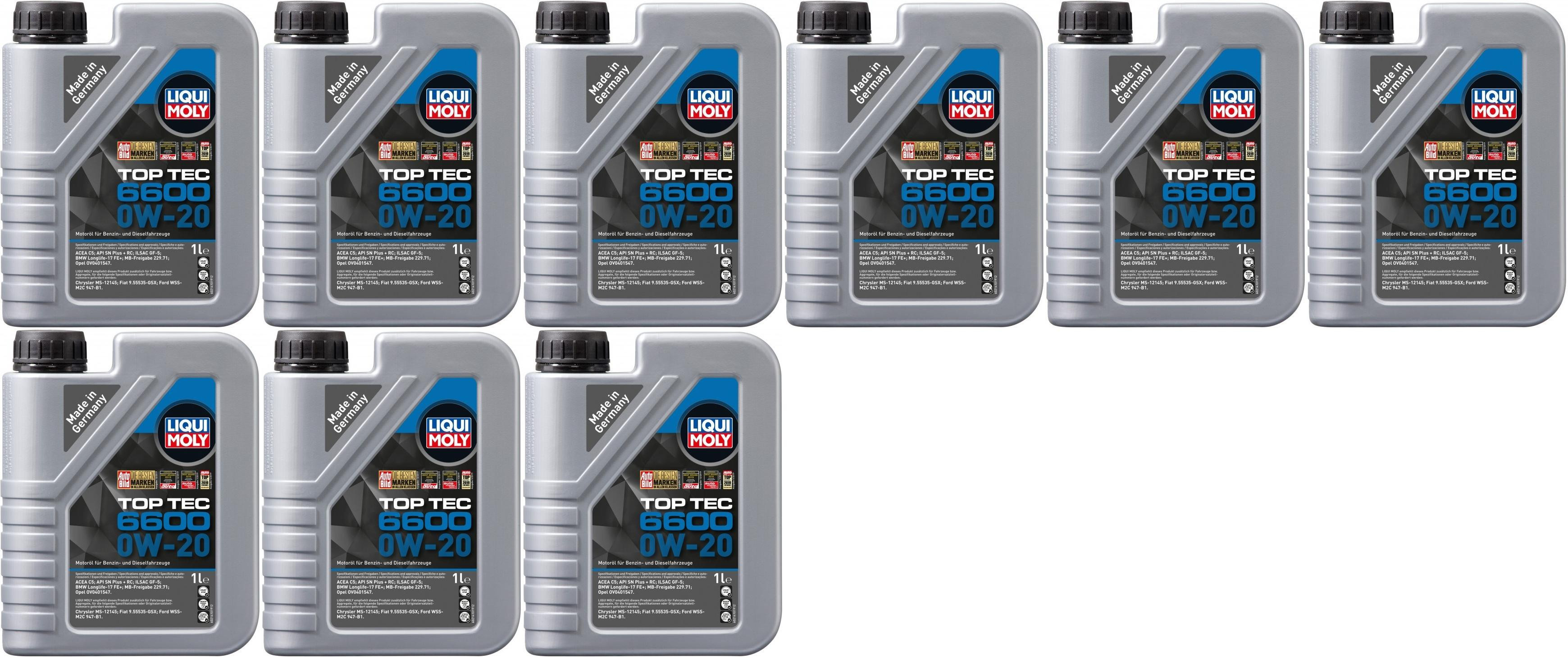 Liqui Moly 21440 Top Tec 6600 0W-20 9x 1l = 9 Liter
