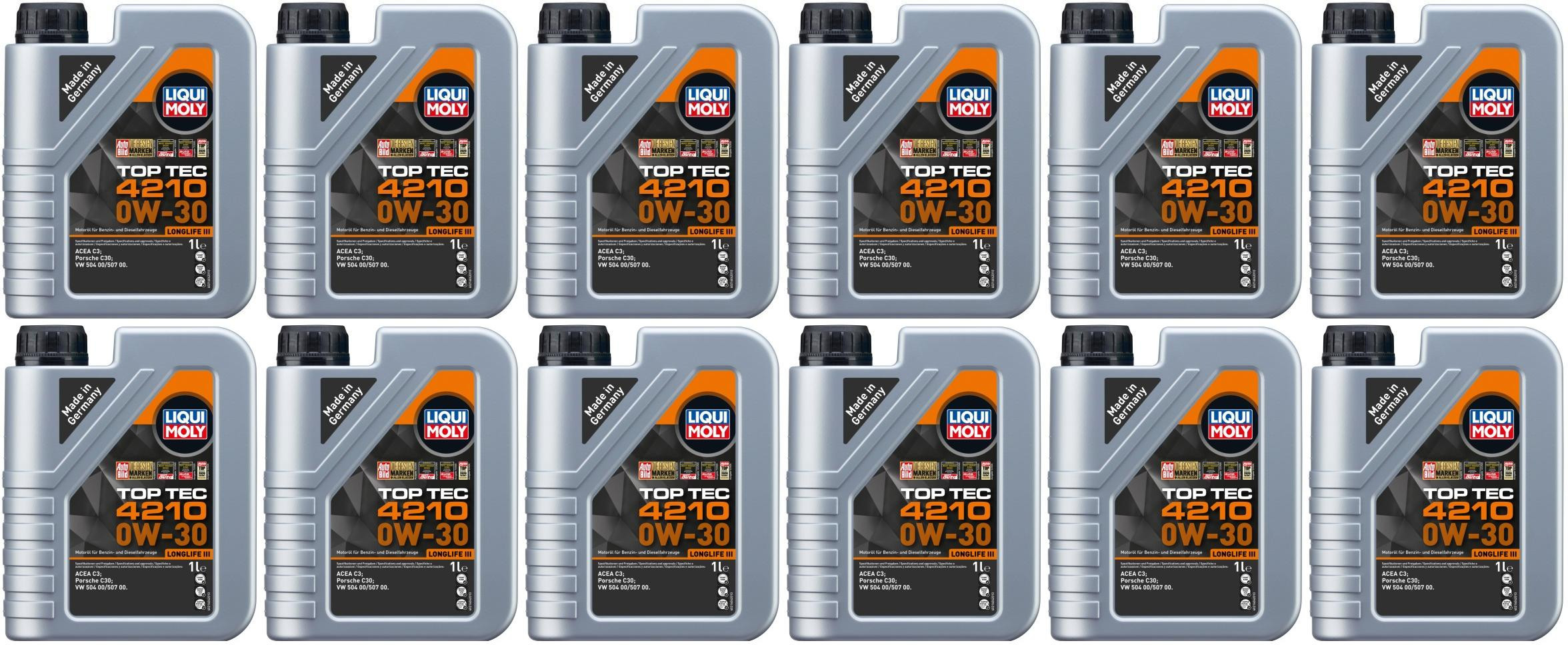Liqui Moly 21604 Top Tec 4210 0W-30 12x 1l = 12 Liter